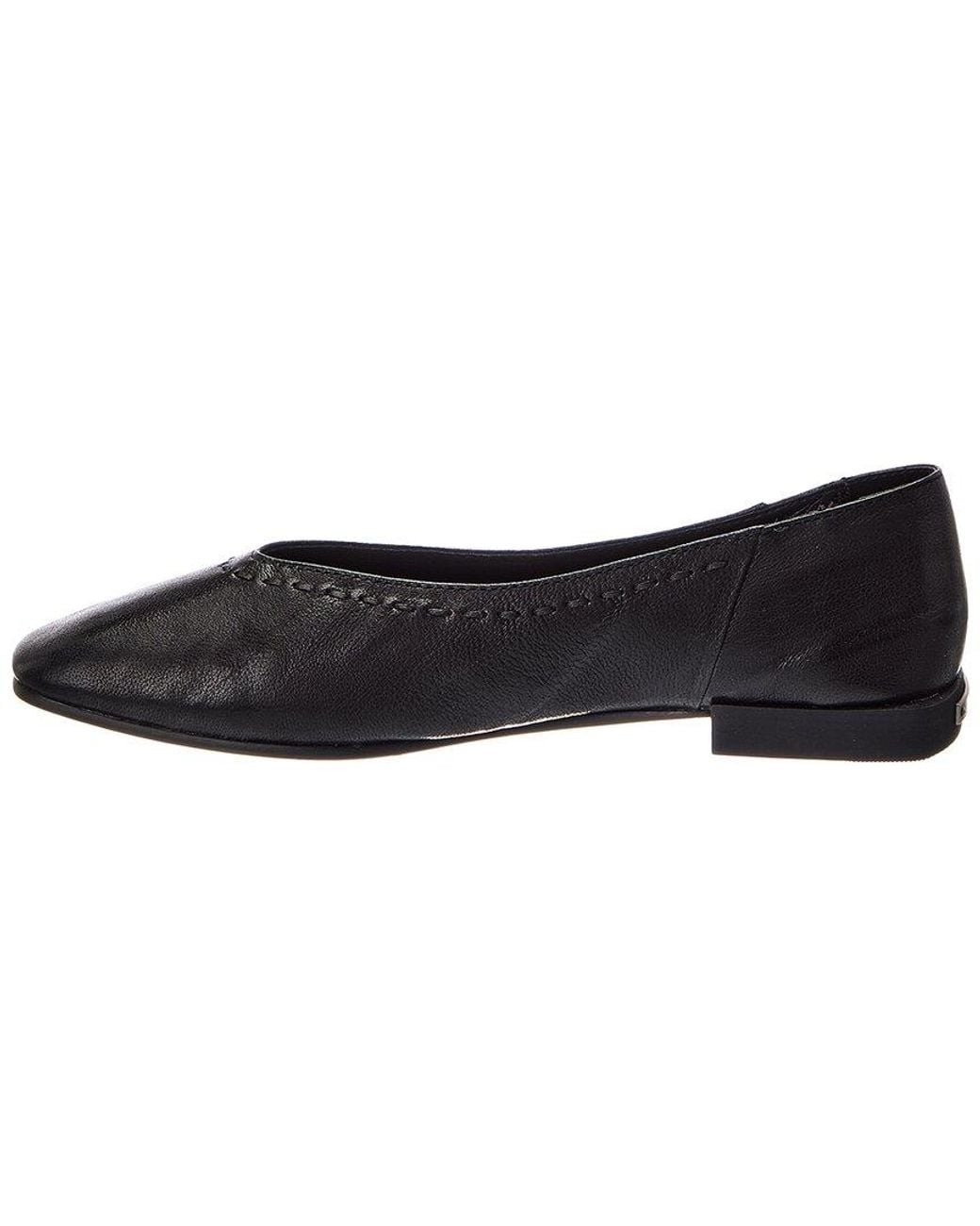 Frye Black Claire Leather Flat