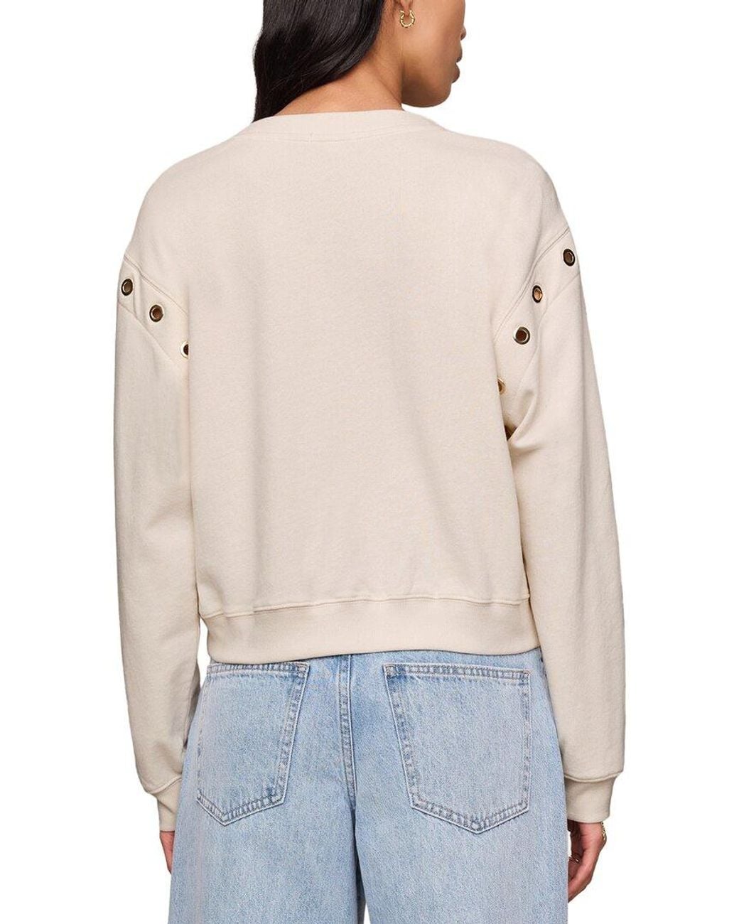 Z Supply Gray Axel Grommet Sweatshirt