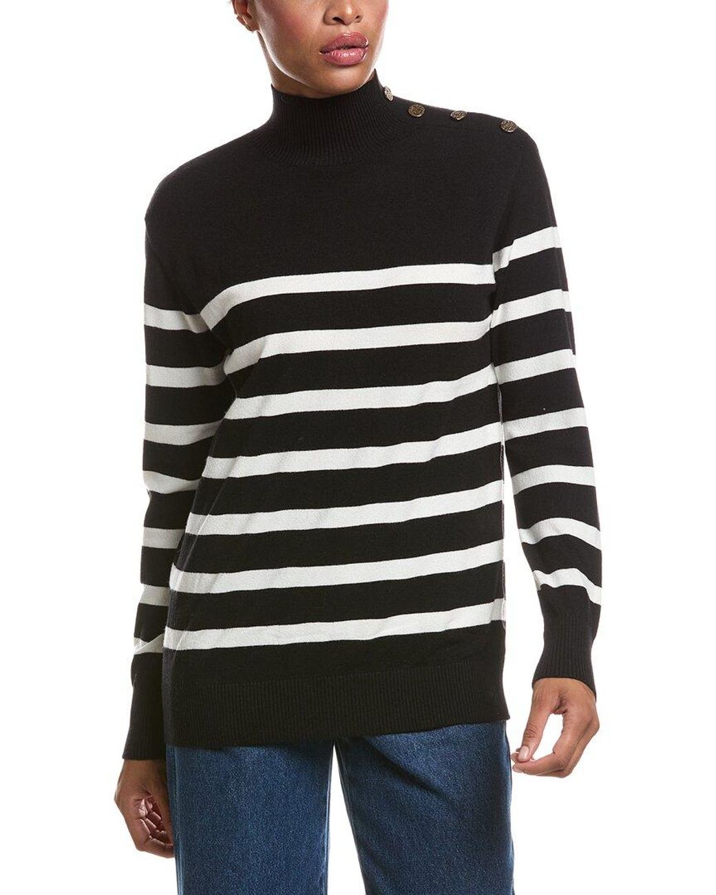Joseph A Black Mock Neck Sweater