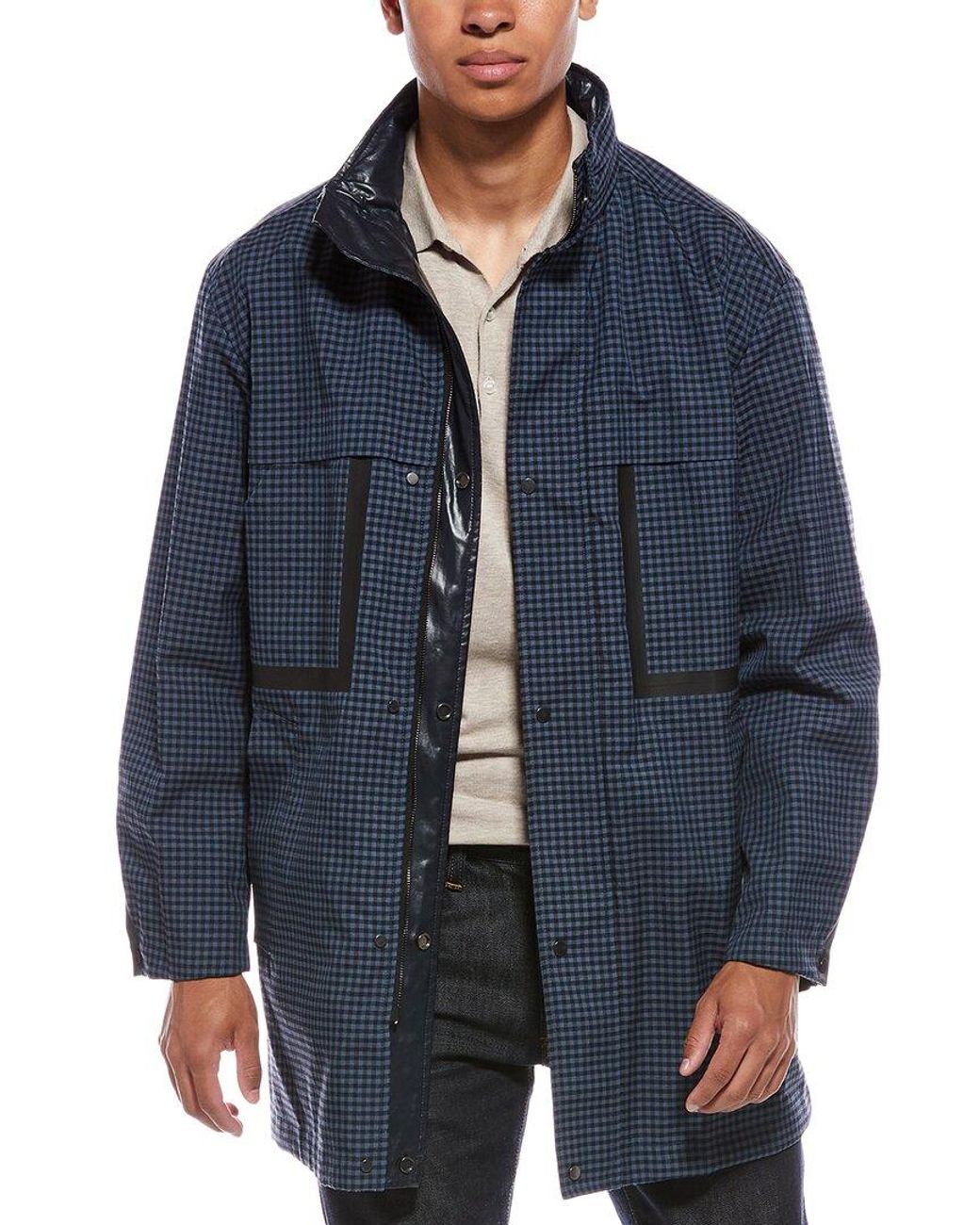 Valentino Blue Wool & Linen-blend Jacket for men