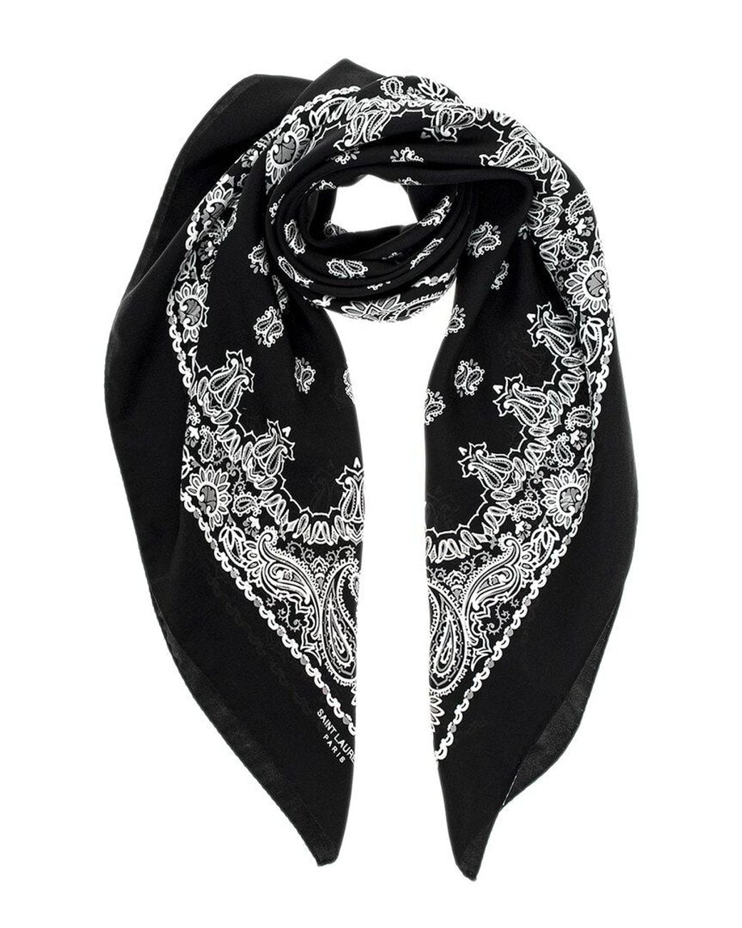 saint-laurent-Black-Bandana-