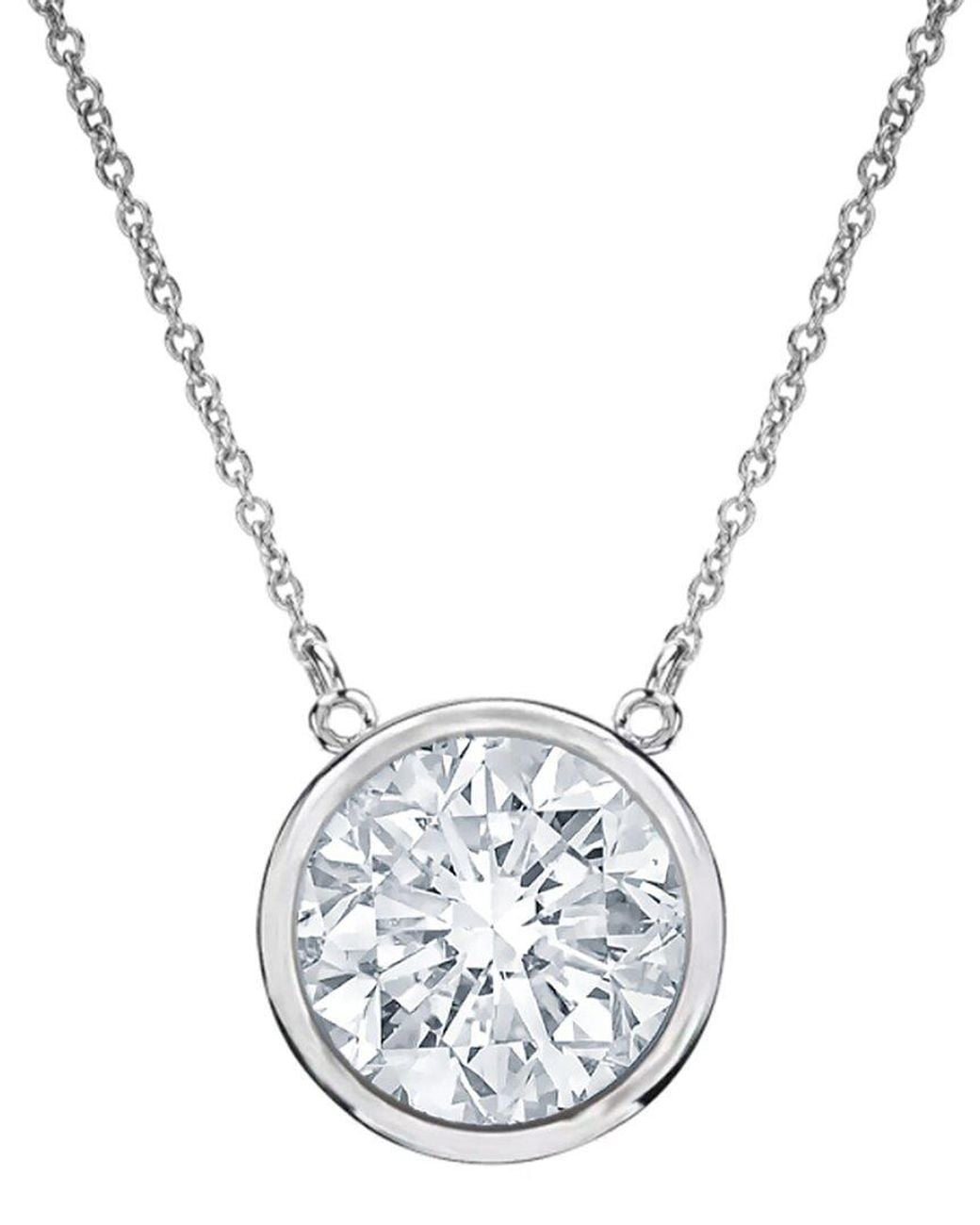 Diana M Metallic Fine Jewelry 14k 1.00 Ct. Tw. Diamond Solitaire Pendant Necklace