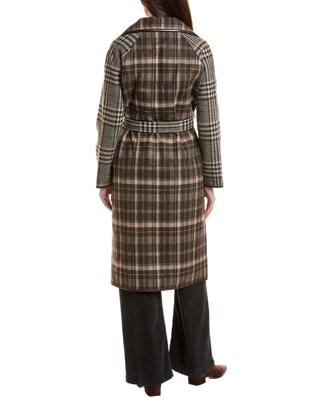 Scotch & Soda Brown Mixed Plaid Coat