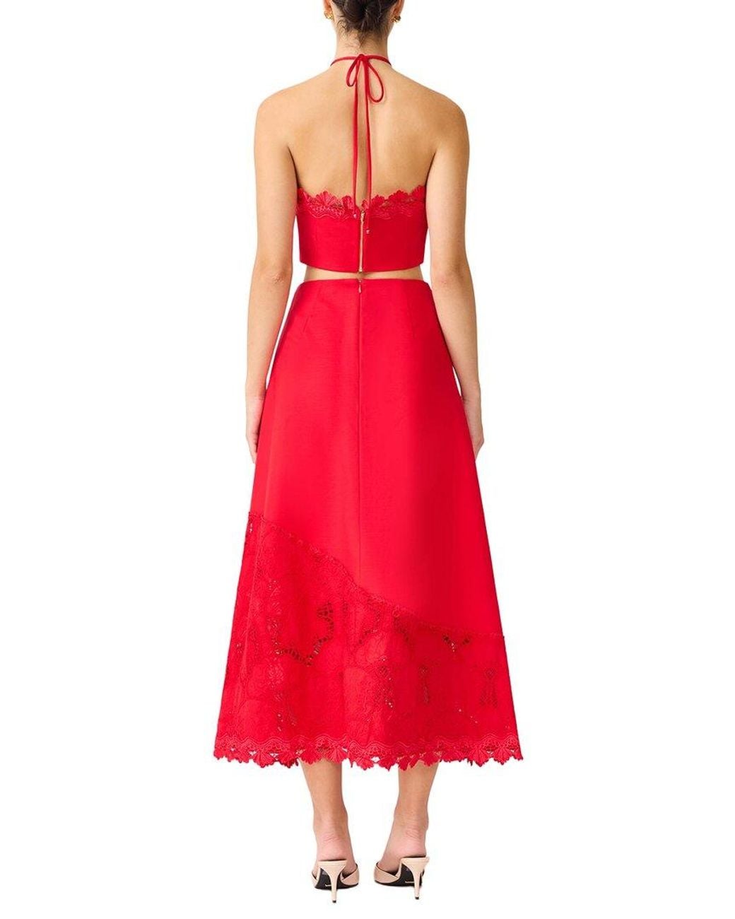 Elliatt Red Giovanna A-Line Maxi Skirt