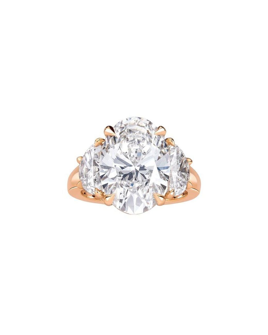 Lab Grown Diamonds White 14K Rose 7.00 Ct. Tw. Lab-Grown Diamond Ring
