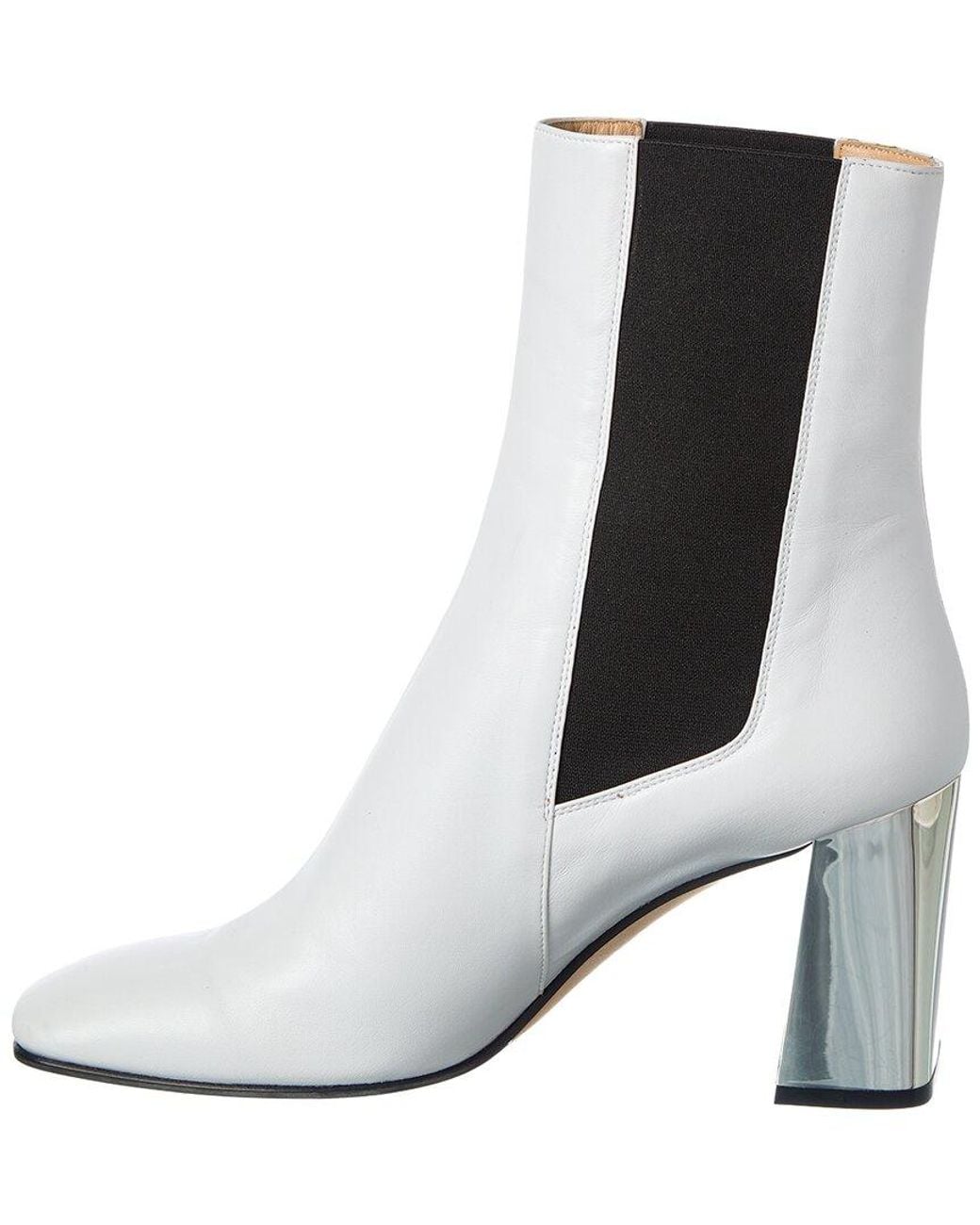 Sergio Rossi White Alicia 90 Leather Boot