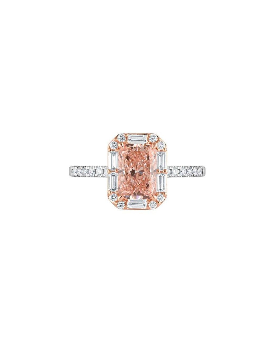 Lab Grown Diamonds White 14K 2.00 Ct. Tw. Lab-Grown Diamond Halo Engagement Ring