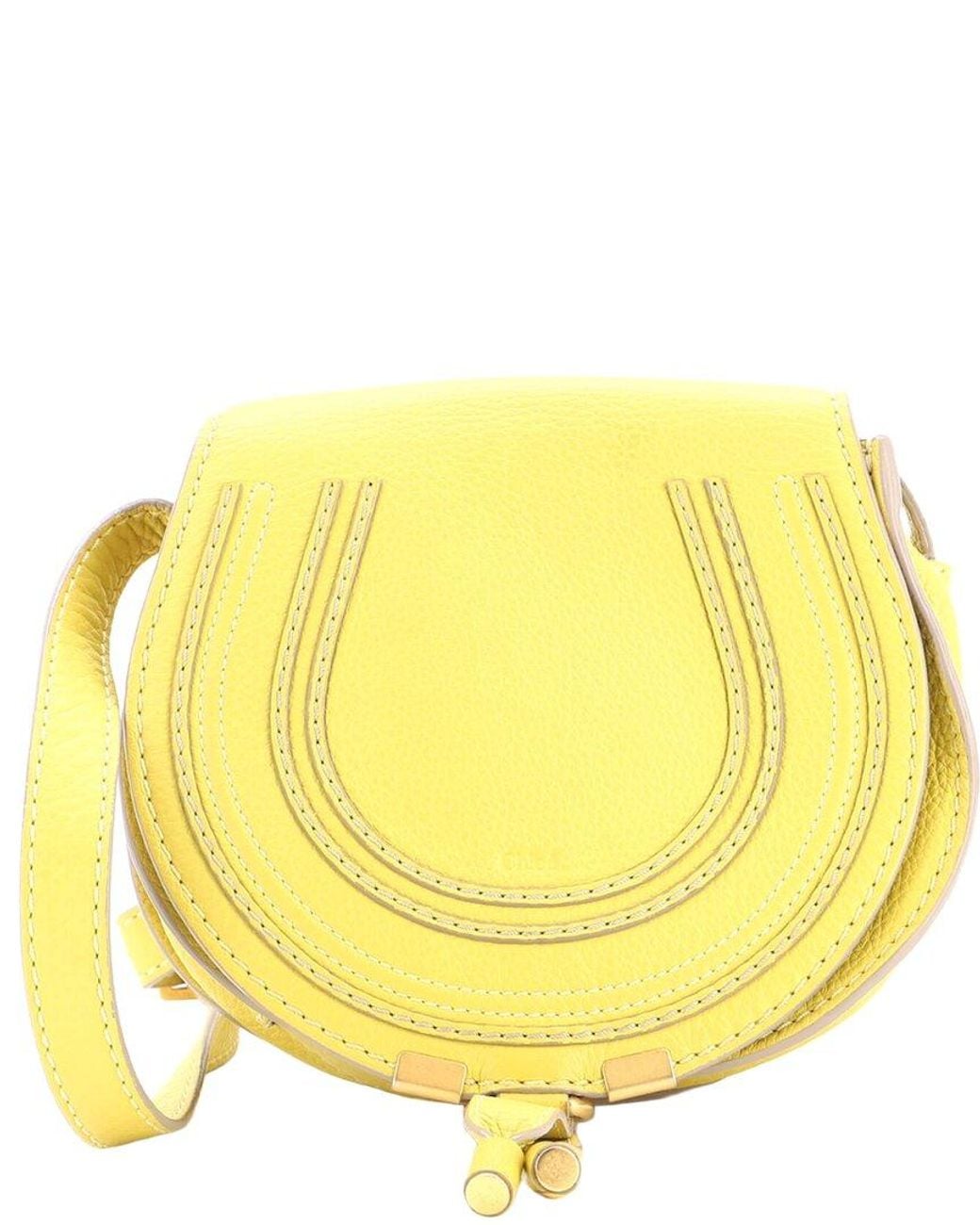 Chloé Yellow Leather Marcie Crossbody Small (Authentic Pre-Loved)