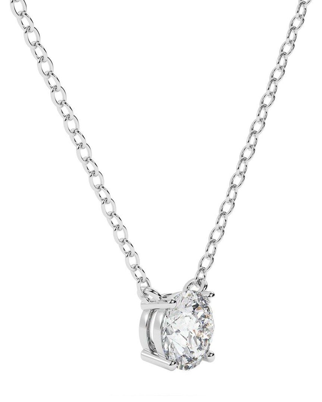 Lab Grown Diamonds Metallic 14K 0.75 Ct. Tw. Lab-Grown Diamond Necklace