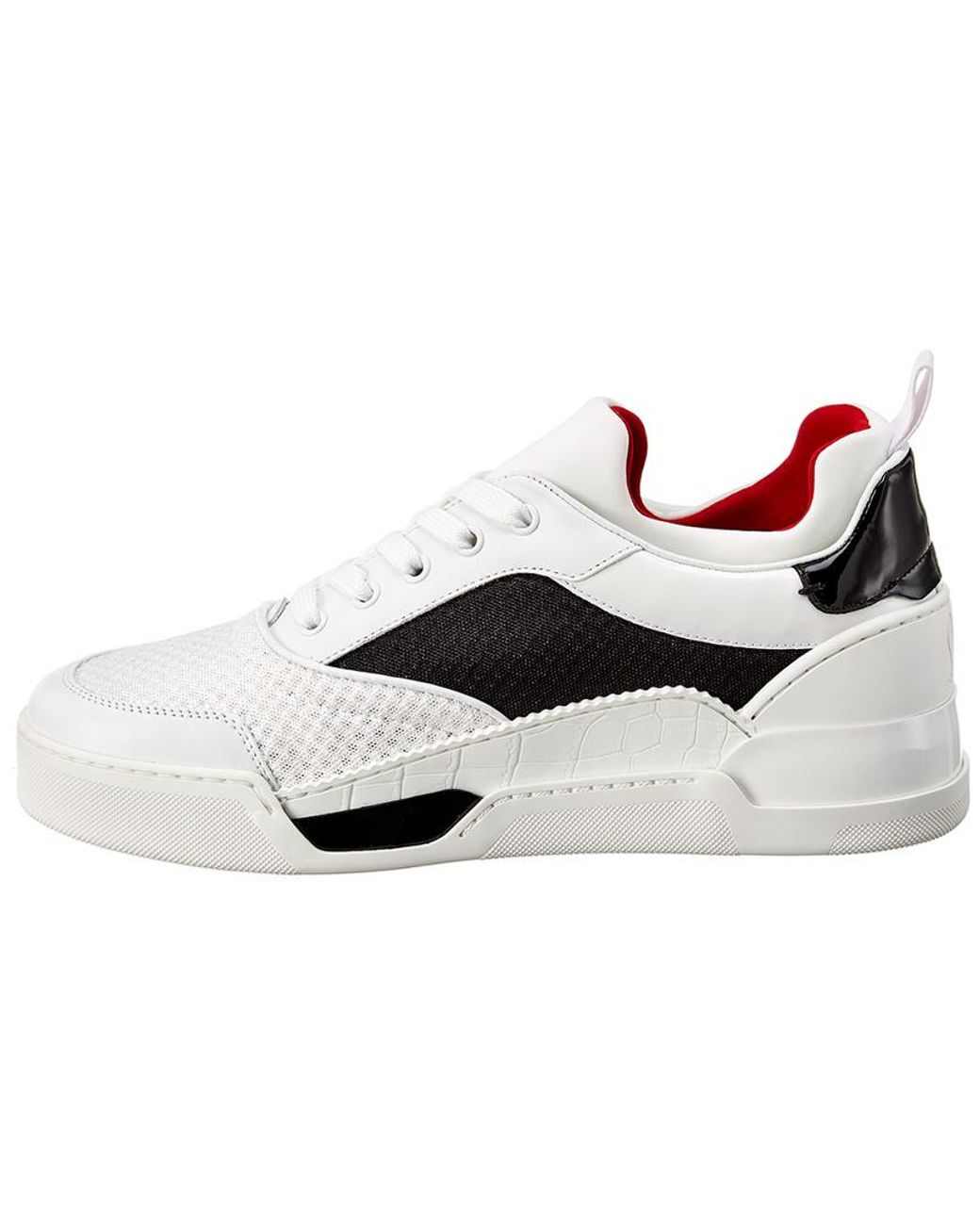 Christian Louboutin Aurelien Low-top Leather And Neoprene Trainers In White, ModeSens