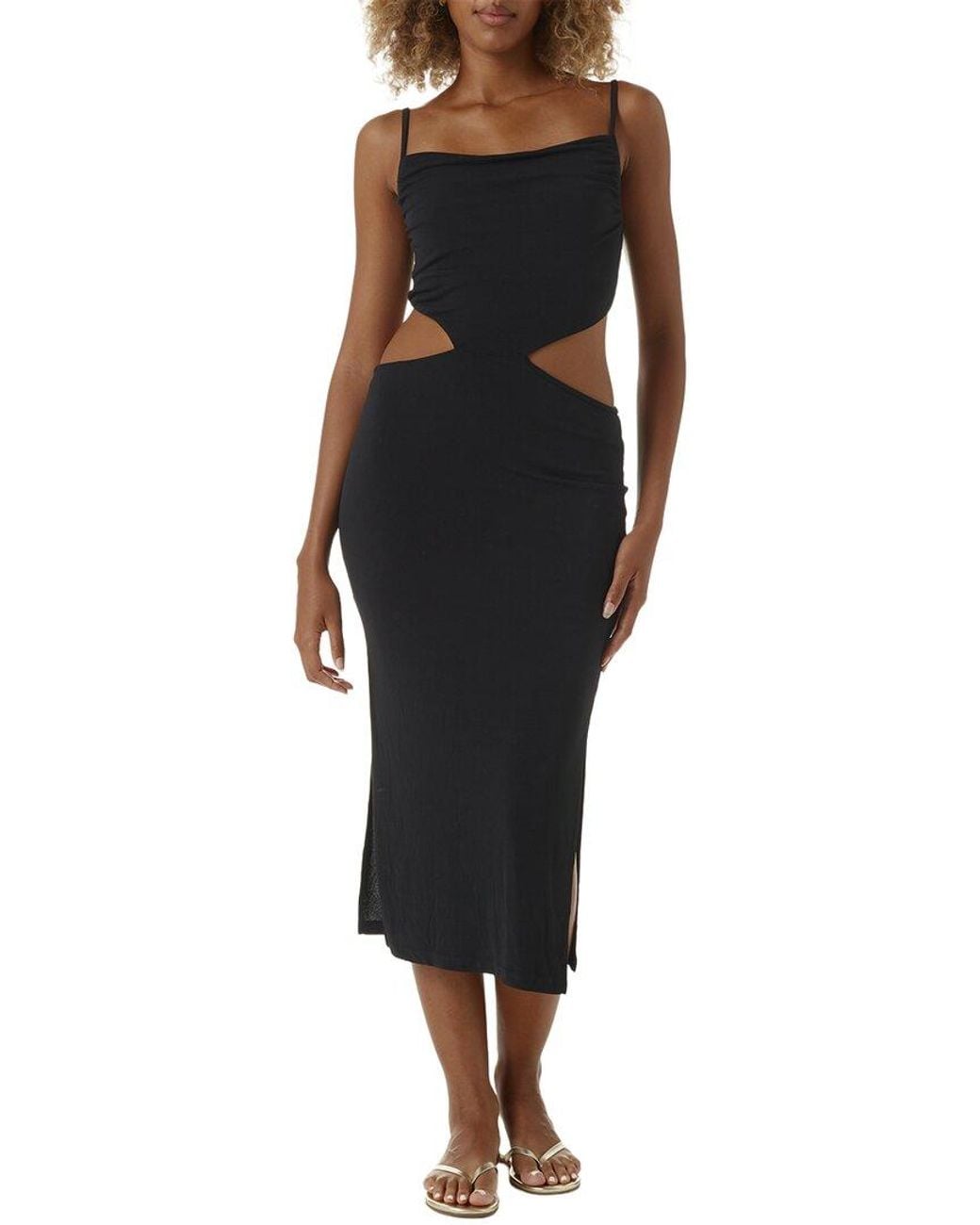 Melissa Odabash Black Piper Midi Dress