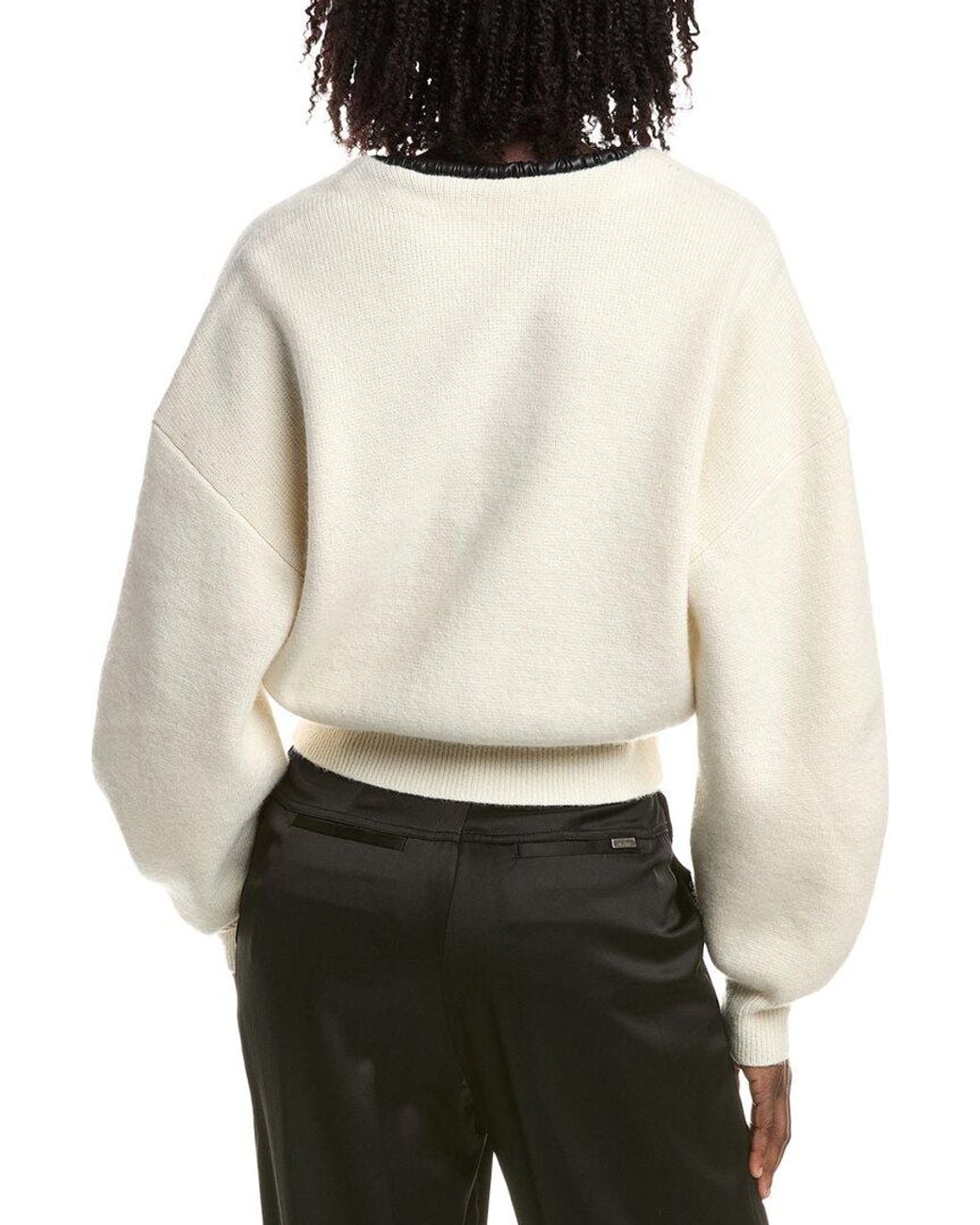 Alexis White Cielo Wool & Cashmere-Blend Sweater