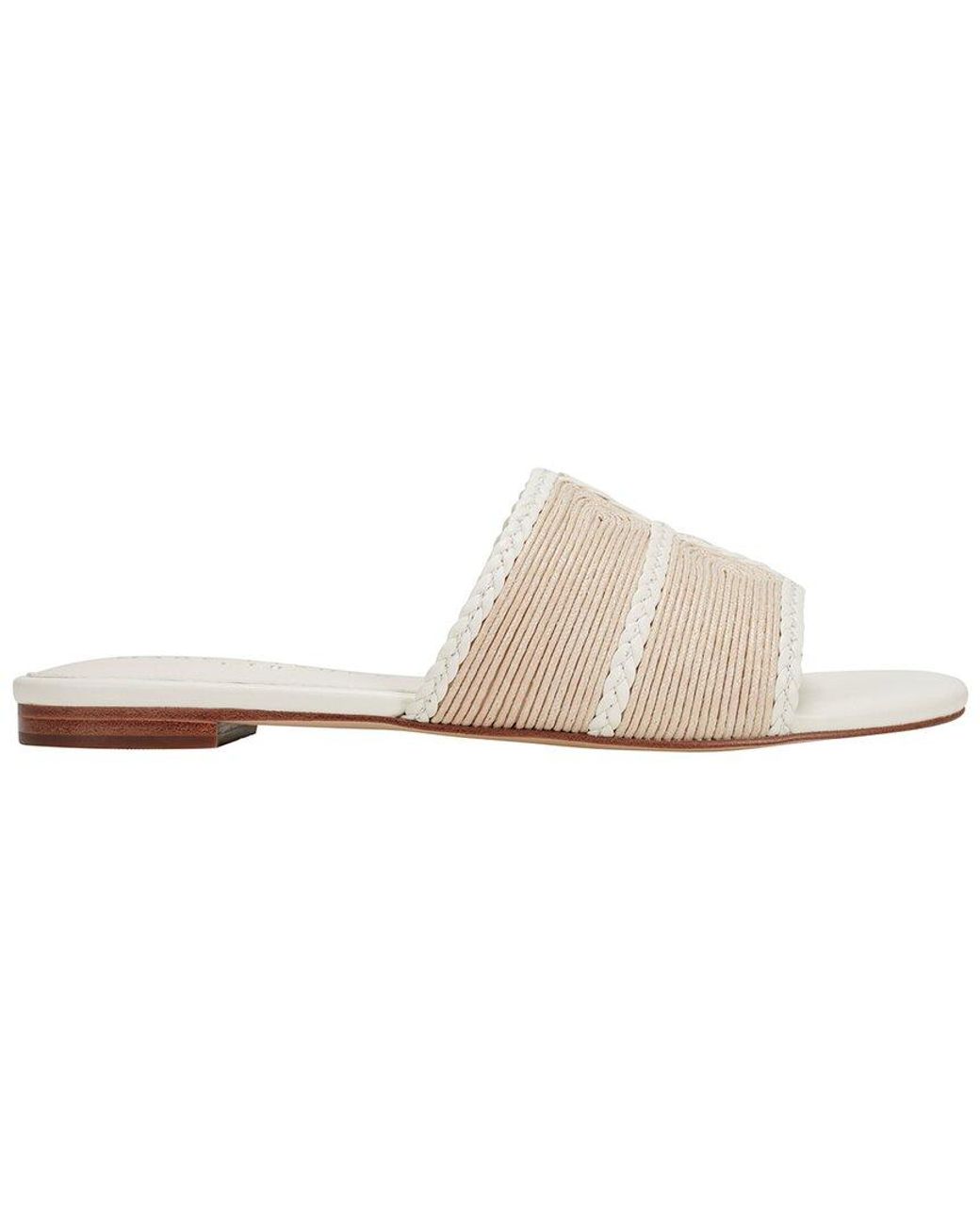 Marc Fisher White Zuri Leather Sandal