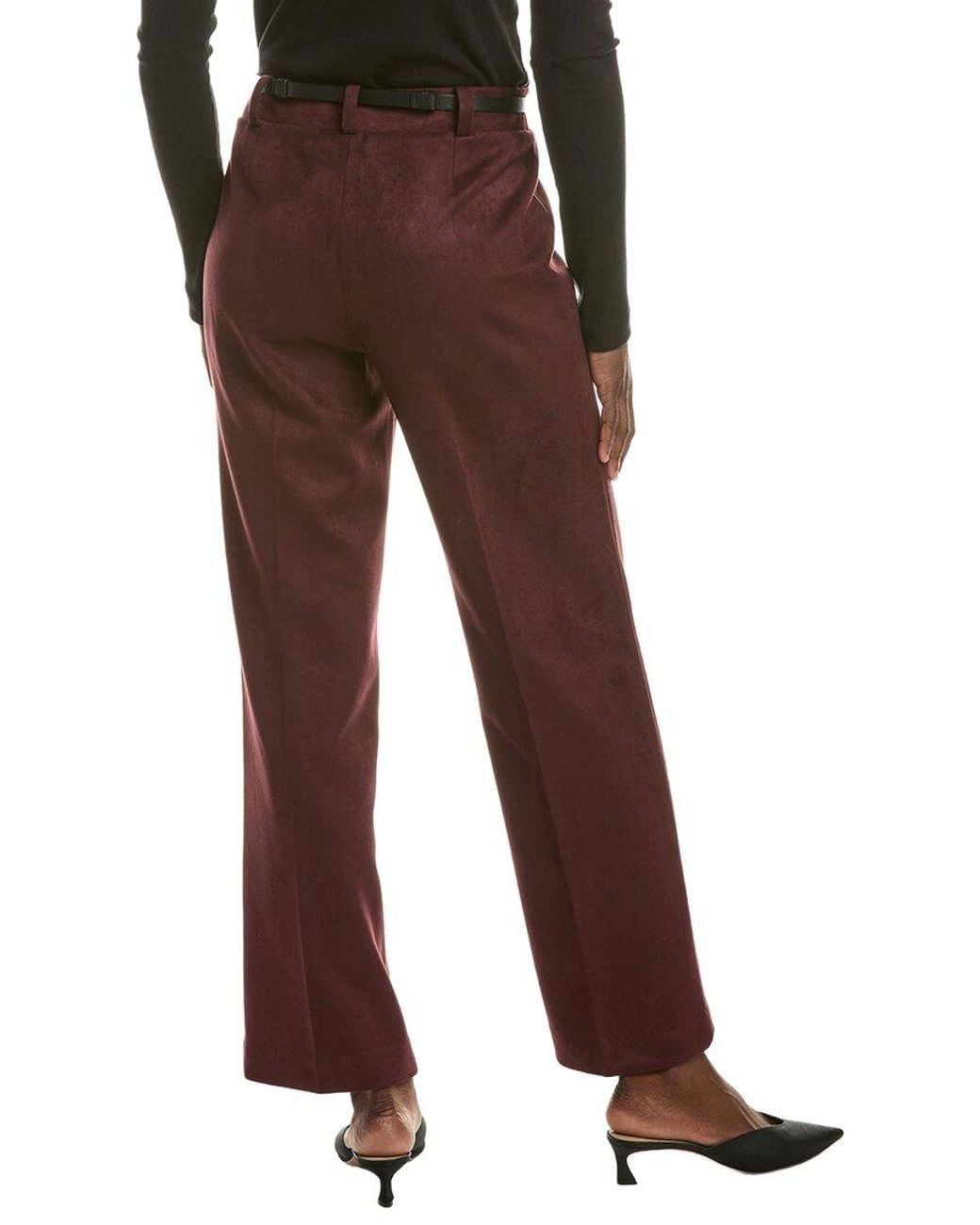 Anne Klein Brown Wide Leg Scuba Pant