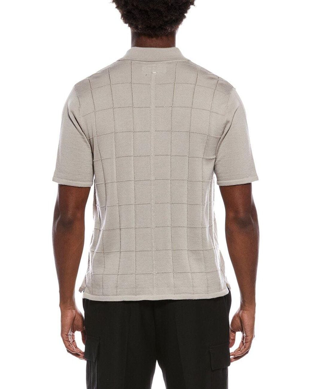 Rag & Bone Gray Dalton Wool-Blend Window Pane Shirt for men