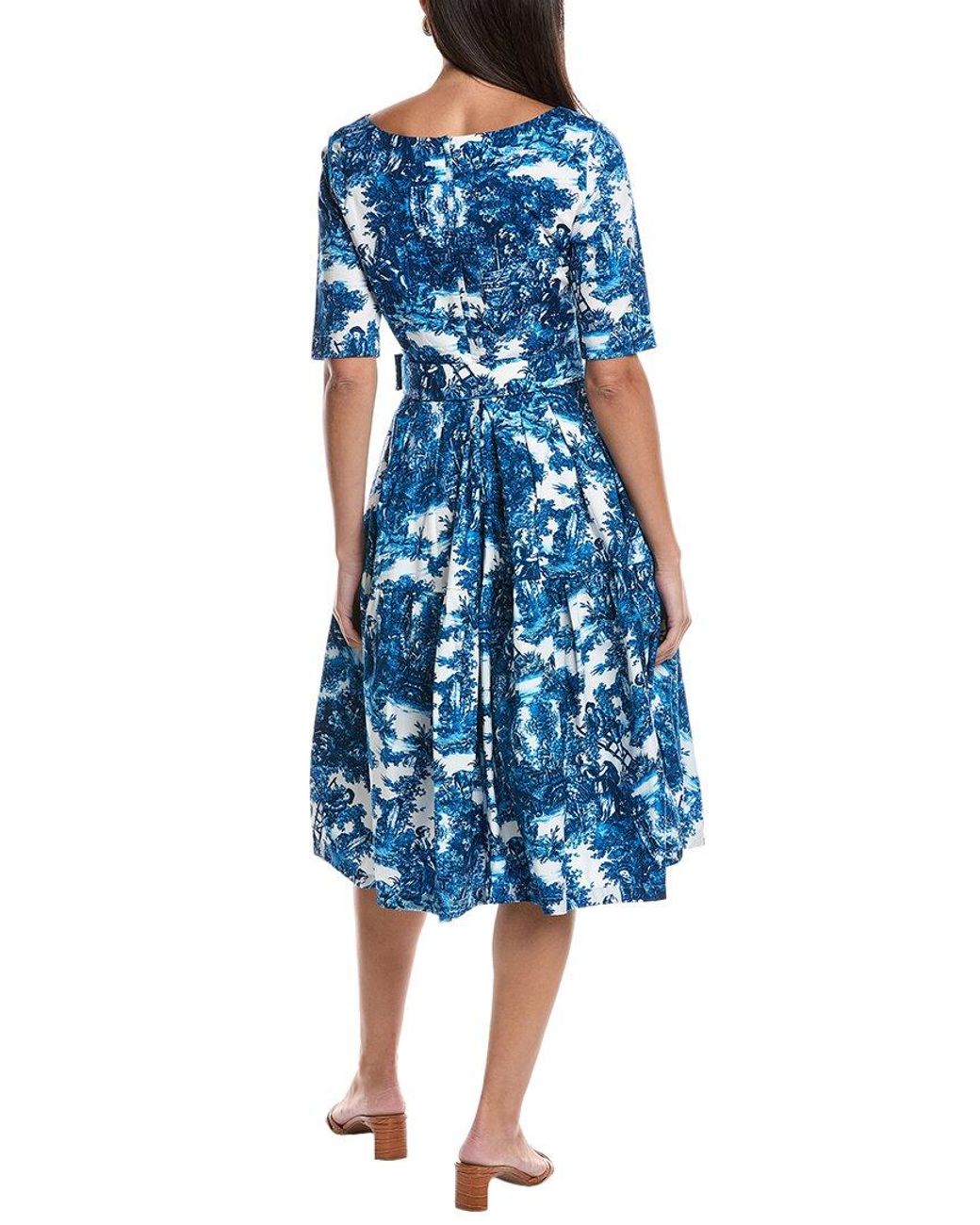 Samantha Sung Blue Rose Midi Dress