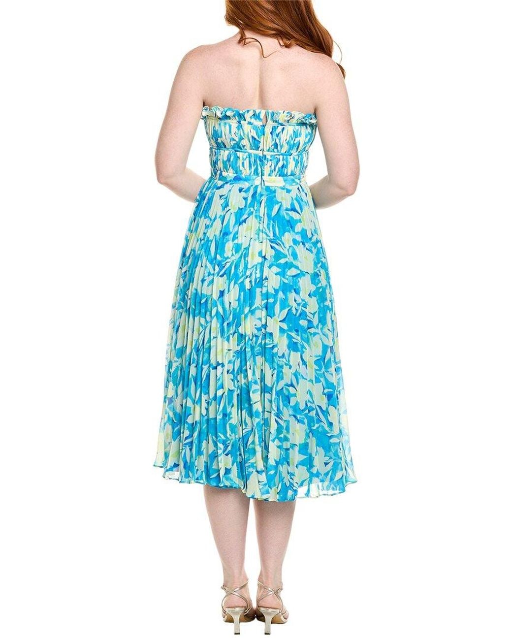 AMUR Blue Scottie Midi Dress