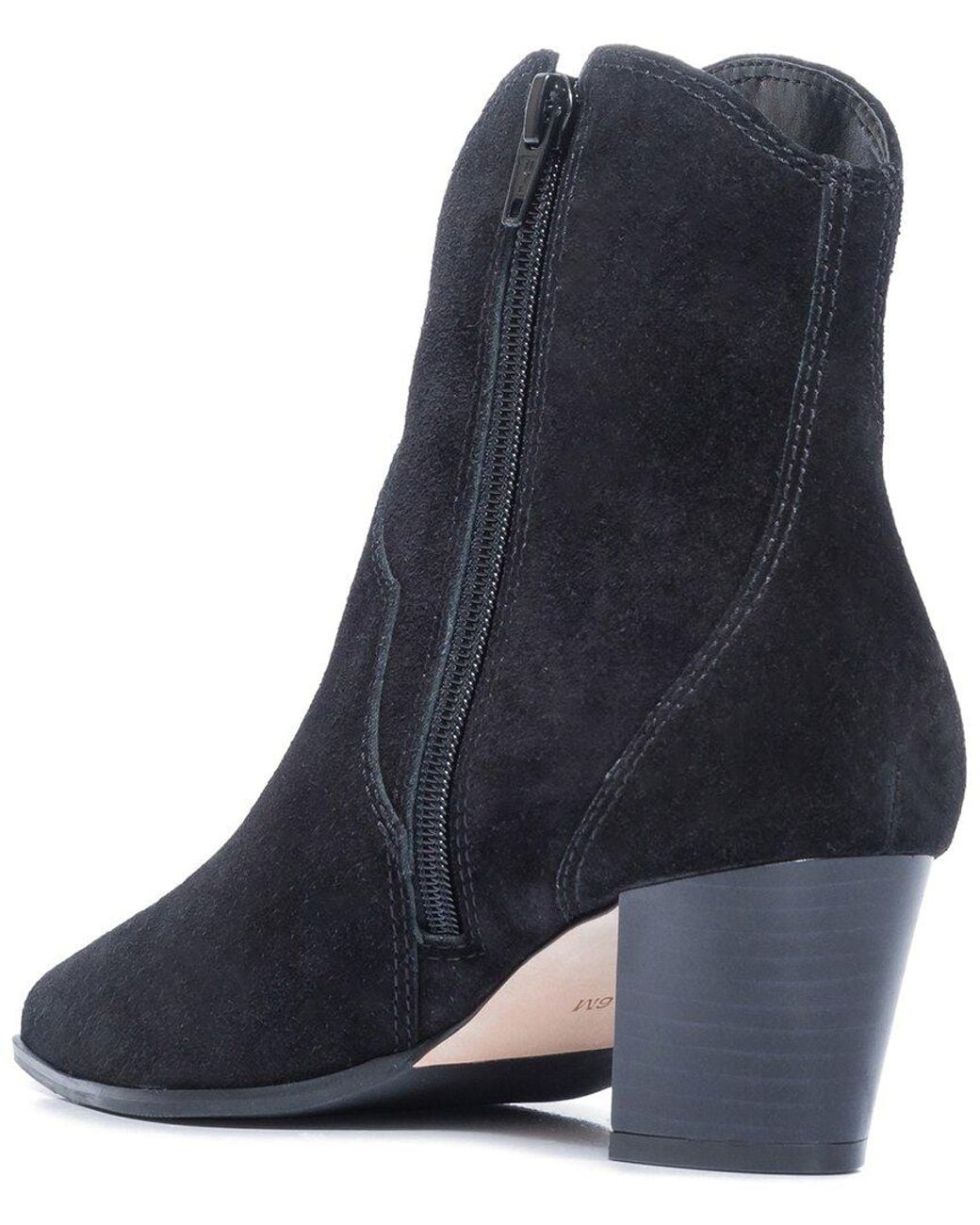 Bernardo Blue Split Suede Zipper Boots