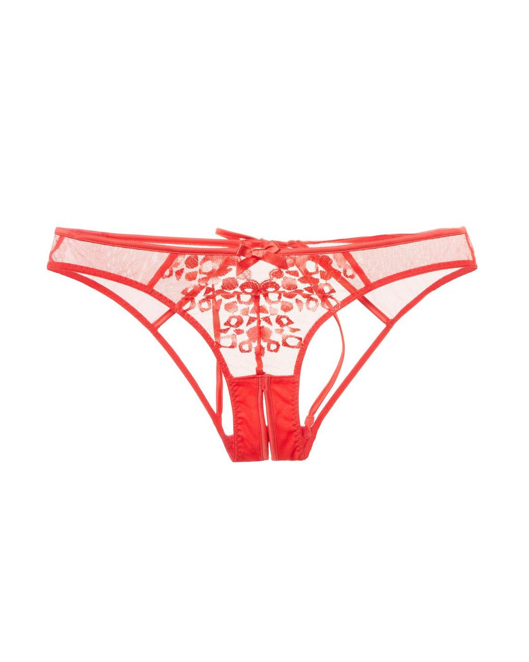 L'Agent by Agent Provocateur Odessa Ouvert Brief in Red | Lyst