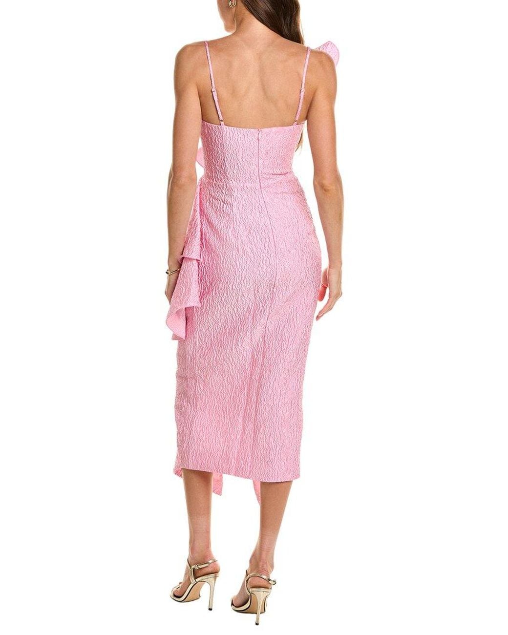 Elliatt Pink Briallen Frill Midi Dress