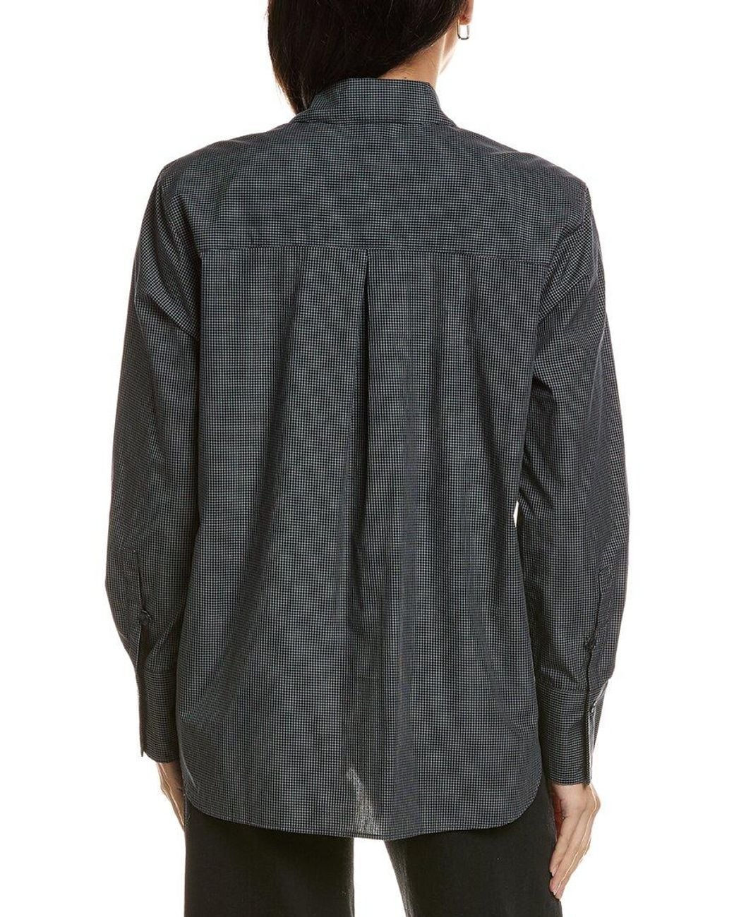 Vince Gray Micro Grid Button Down Shirt