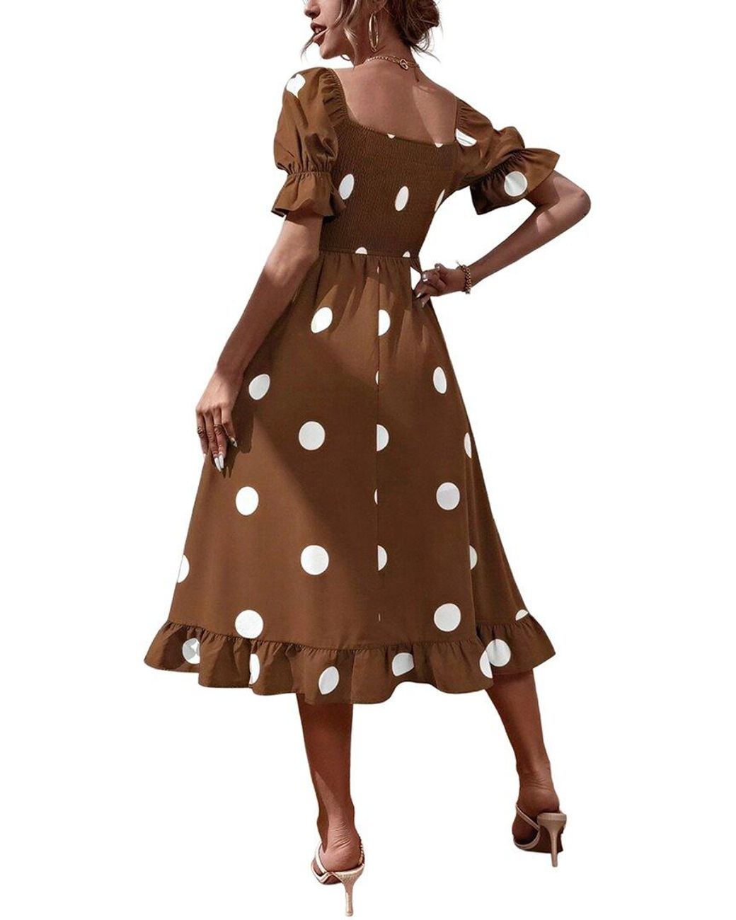 Kayla Paris Brown Midi Dress