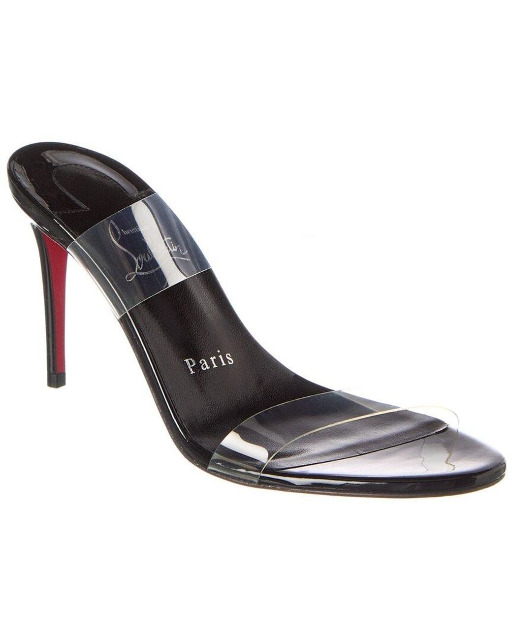 Christian Louboutin Metallic Just Nothing 85 Vinyl & Leather Sandal