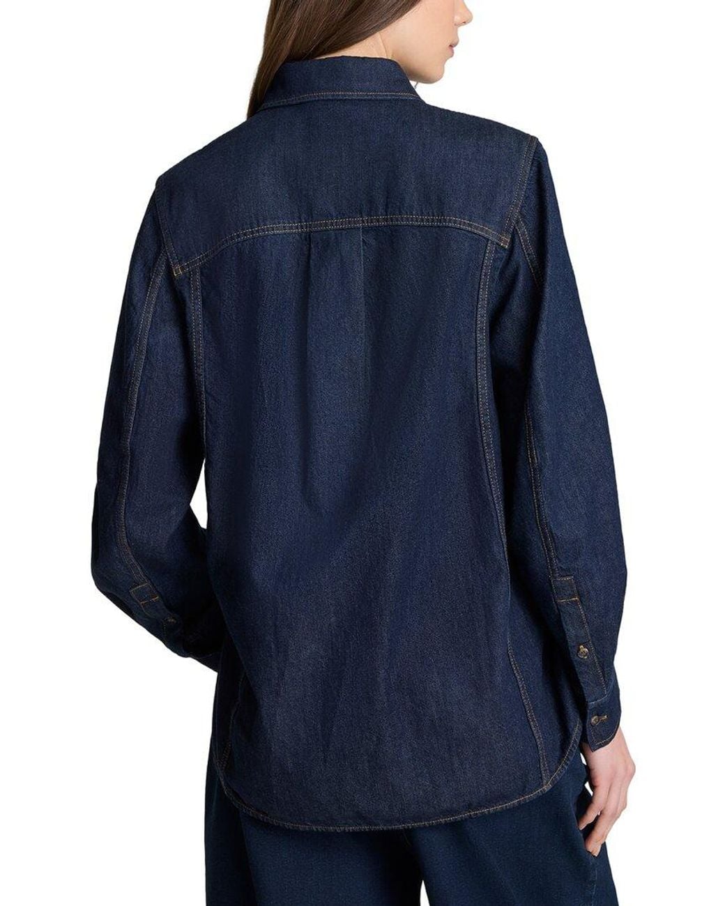 Kenneth Cole Blue Button Down Stitched Shirt