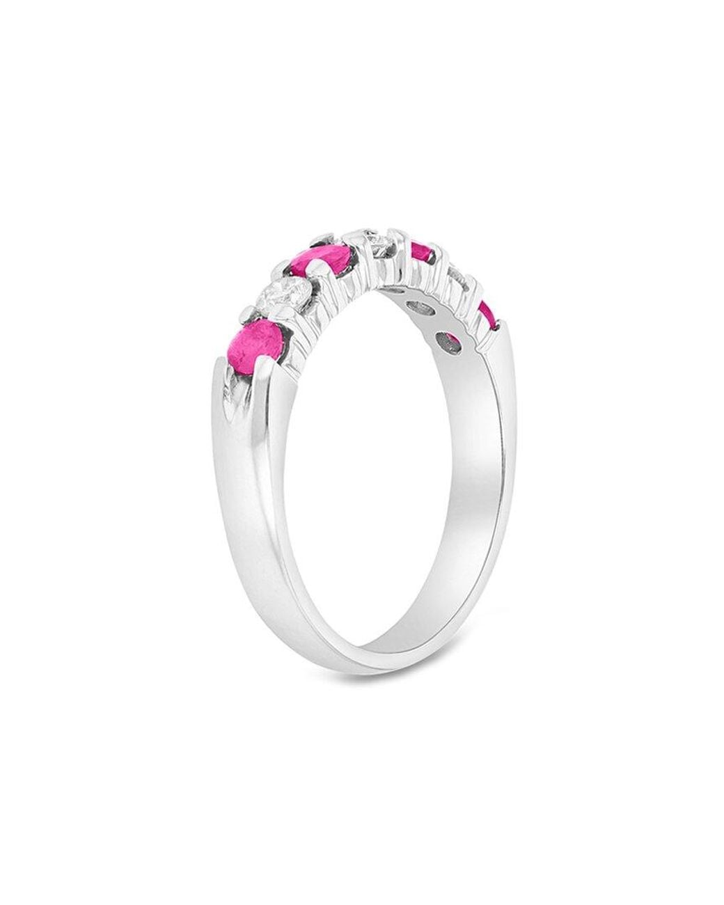 Diana M Pink Fine Jewelry 14k 0.78 Ct. Tw. Diamond & Ruby Ring