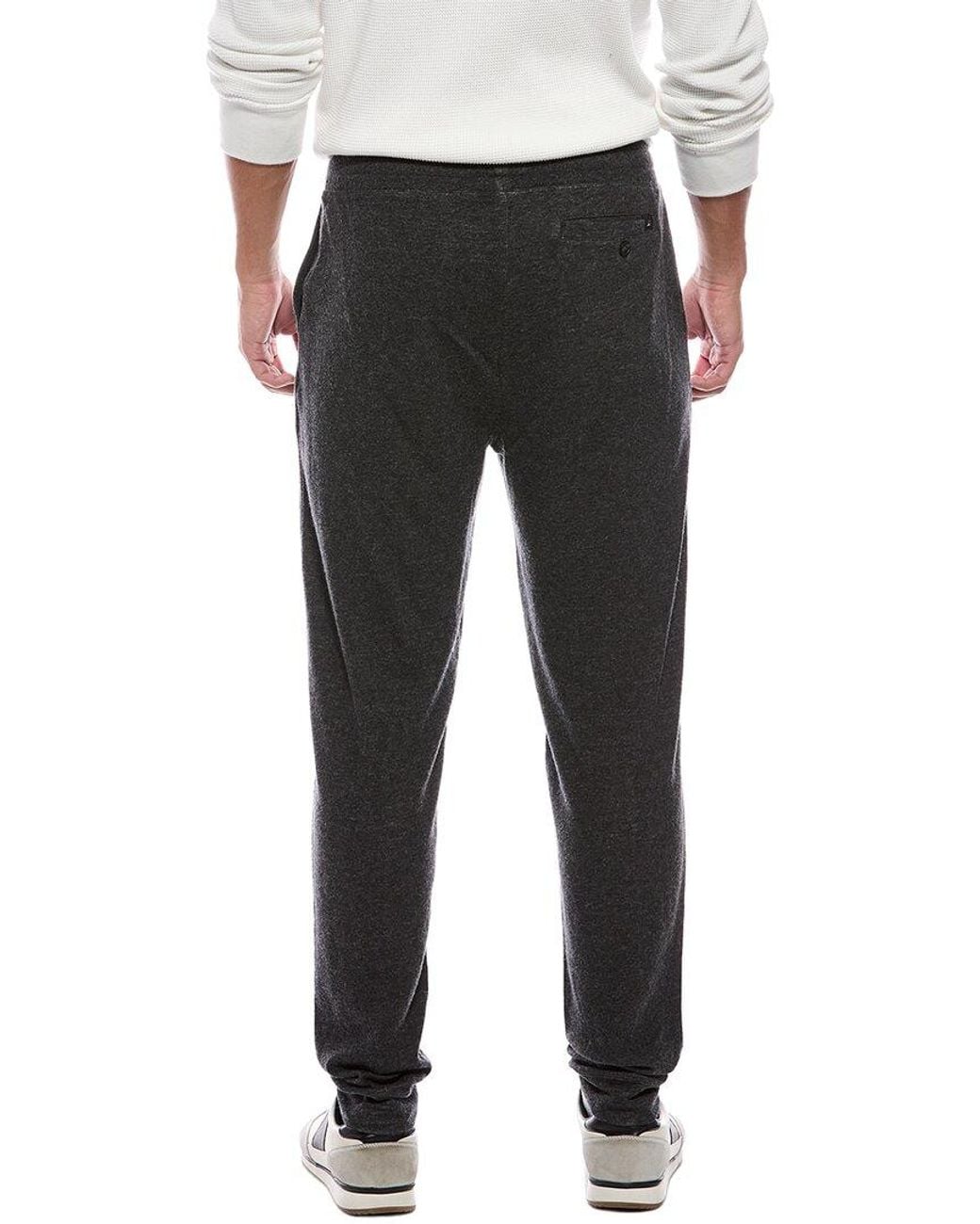 Faherty Brand Black Aspen Lounge Cashmere-Blend Sweatpant for men