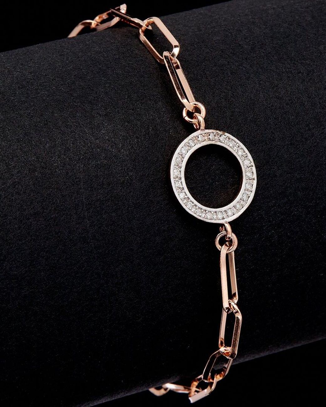 Meshmerise Black 18k Over Silver 0.18 Ct. Tw. Diamond Circle Bracelet