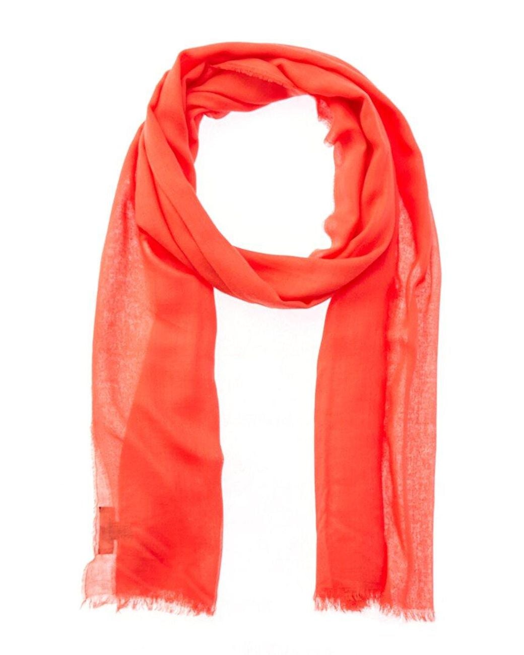 Bruno Magli Red Cashmere-blend Scarf