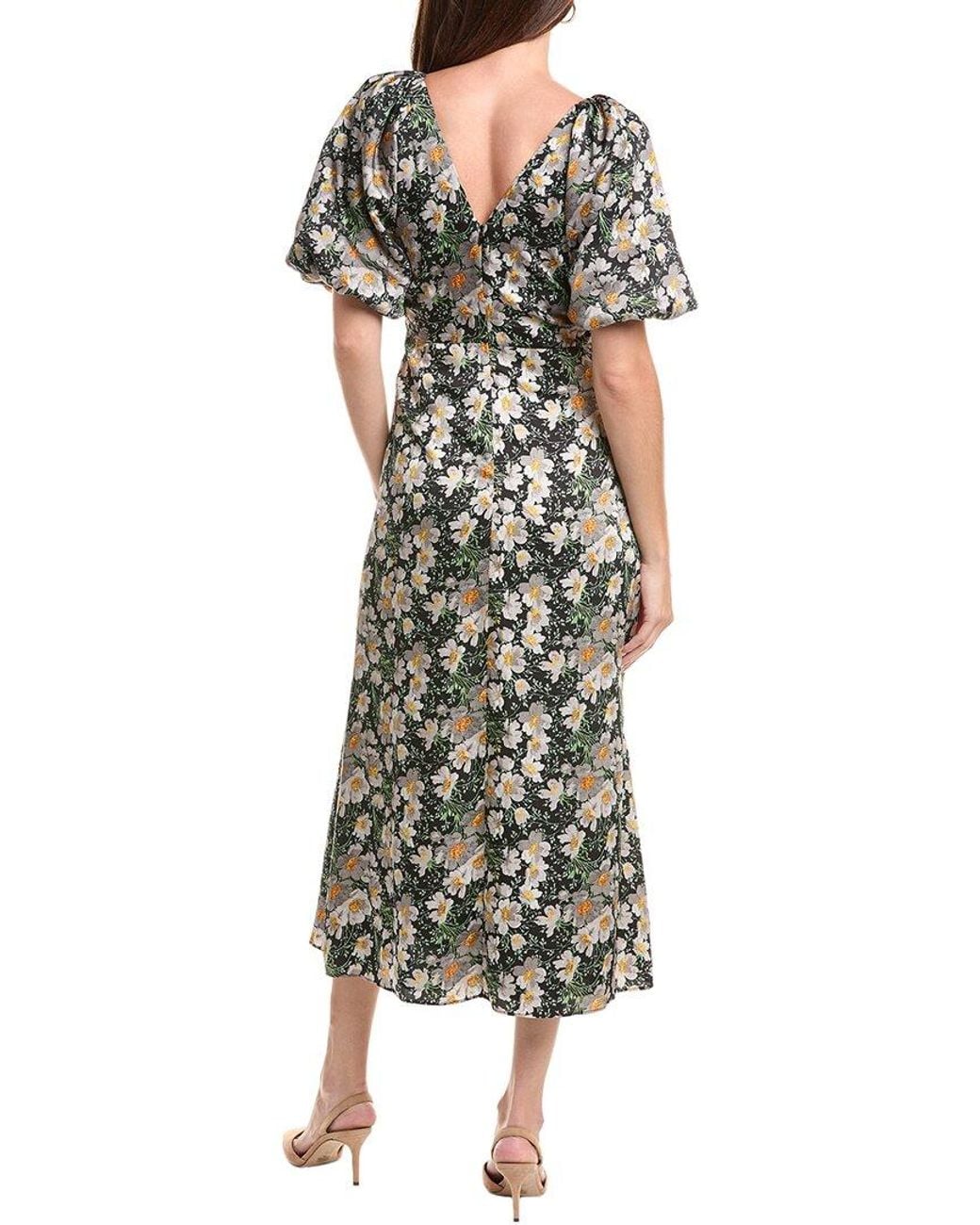 Cinq À Sept Green Brenton Floral Dress
