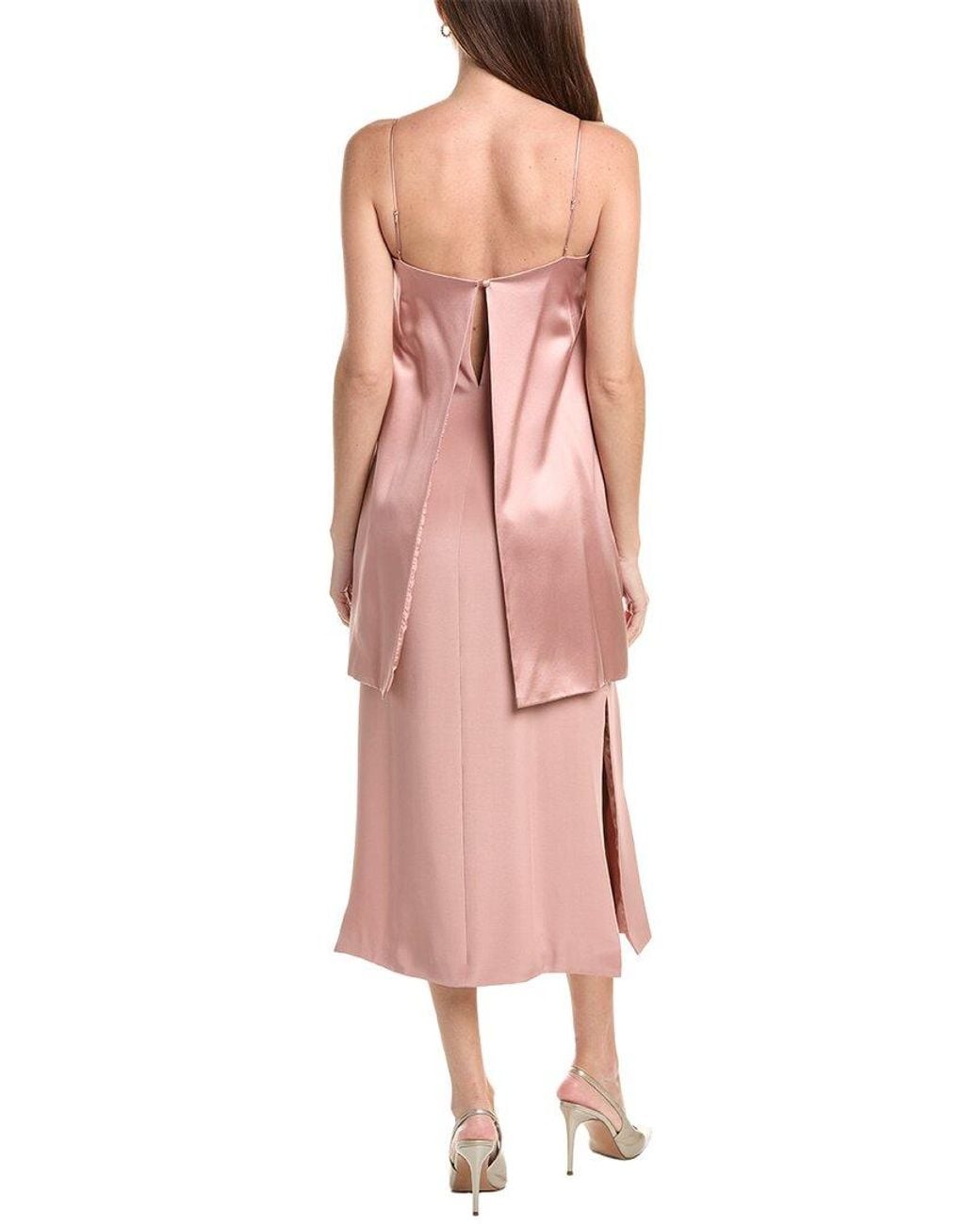 Adam Lippes Pink Nina Silk Dress