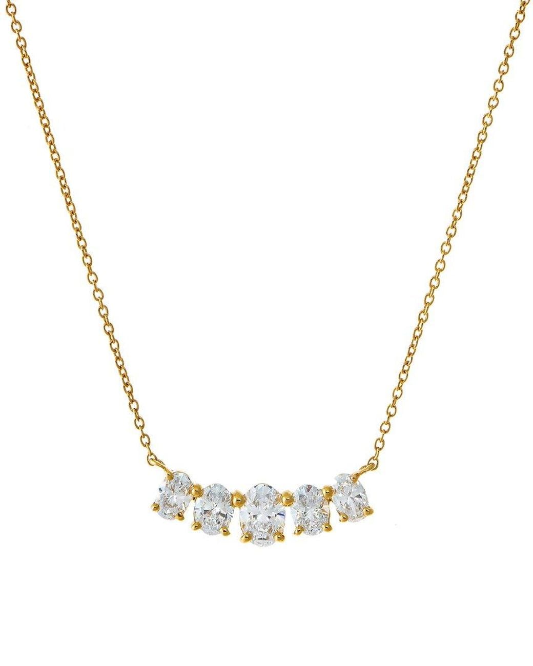By Adina Eden Metallic 14K 0.79 Ct. Tw. Lab-Grown Diamond Necklace