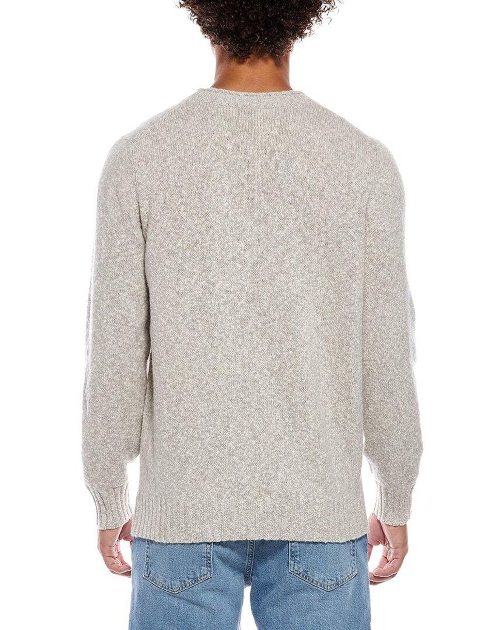 Brunello Cucinelli Gray Wool & Cashmere-Blend Sweater for men