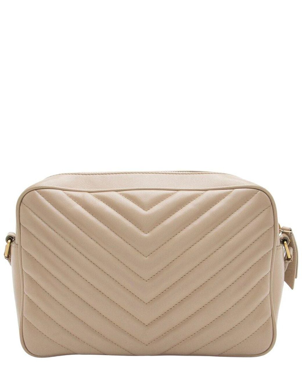 Saint Laurent Natural Matelasse Calfskin Monogram Lou Camera Bag (Authentic Pre- Loved)