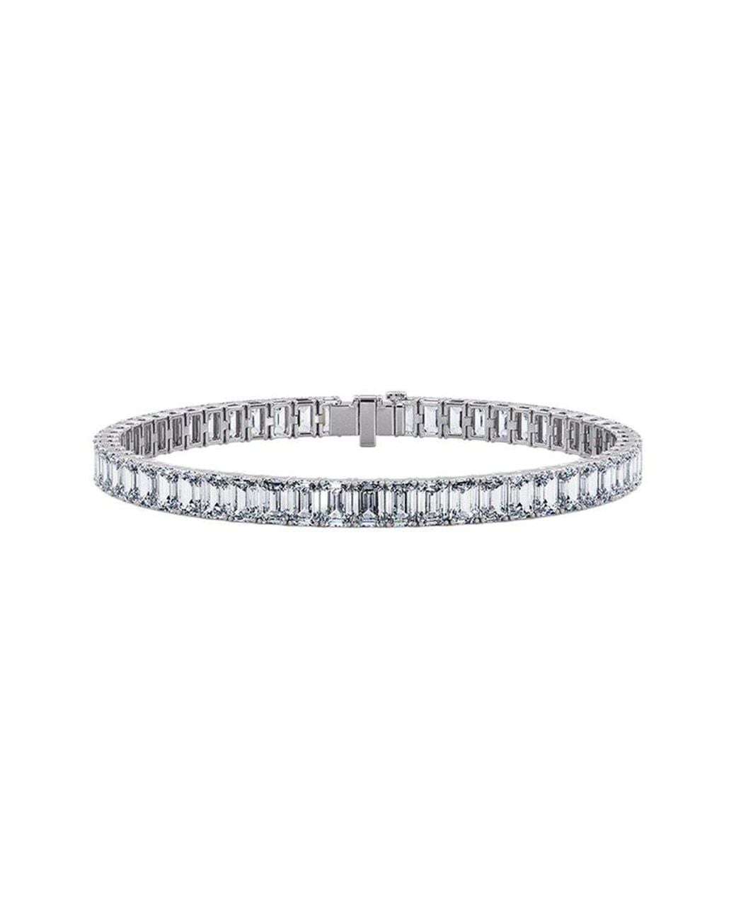 Lab Grown Diamonds White 14K 12.50 Ct. Tw. Lab-Grown Diamond Tennis Bracelet