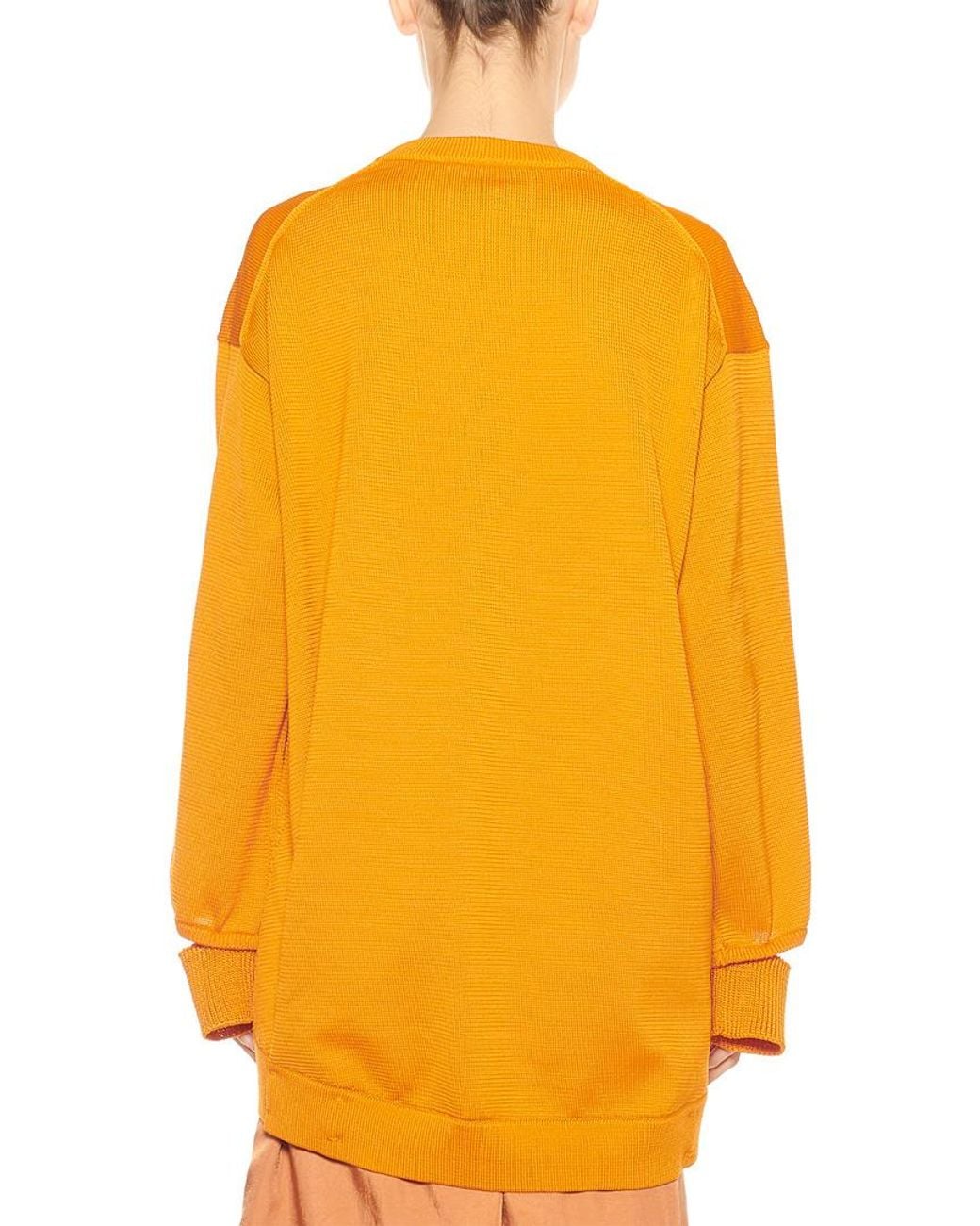 Tibi Orange Corded Sweater Oversized Tunic