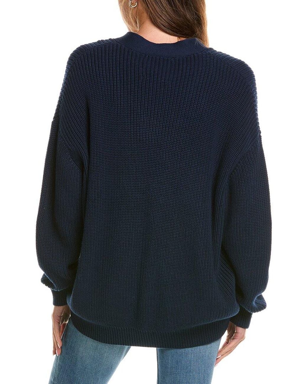 525 America Blue Structured Stripe Cardigan