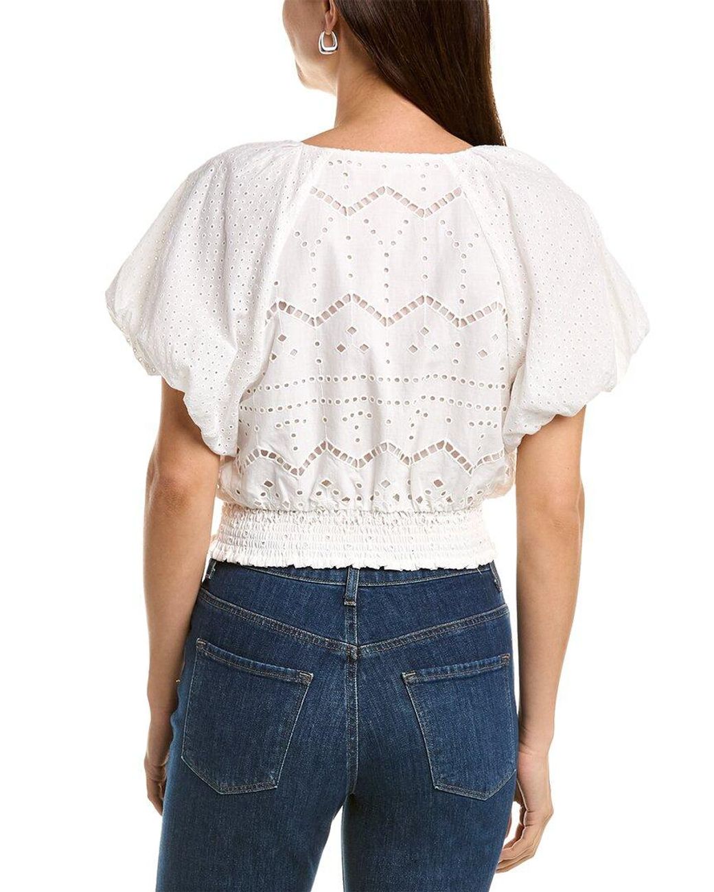 Diane von Furstenberg White Lucy Top