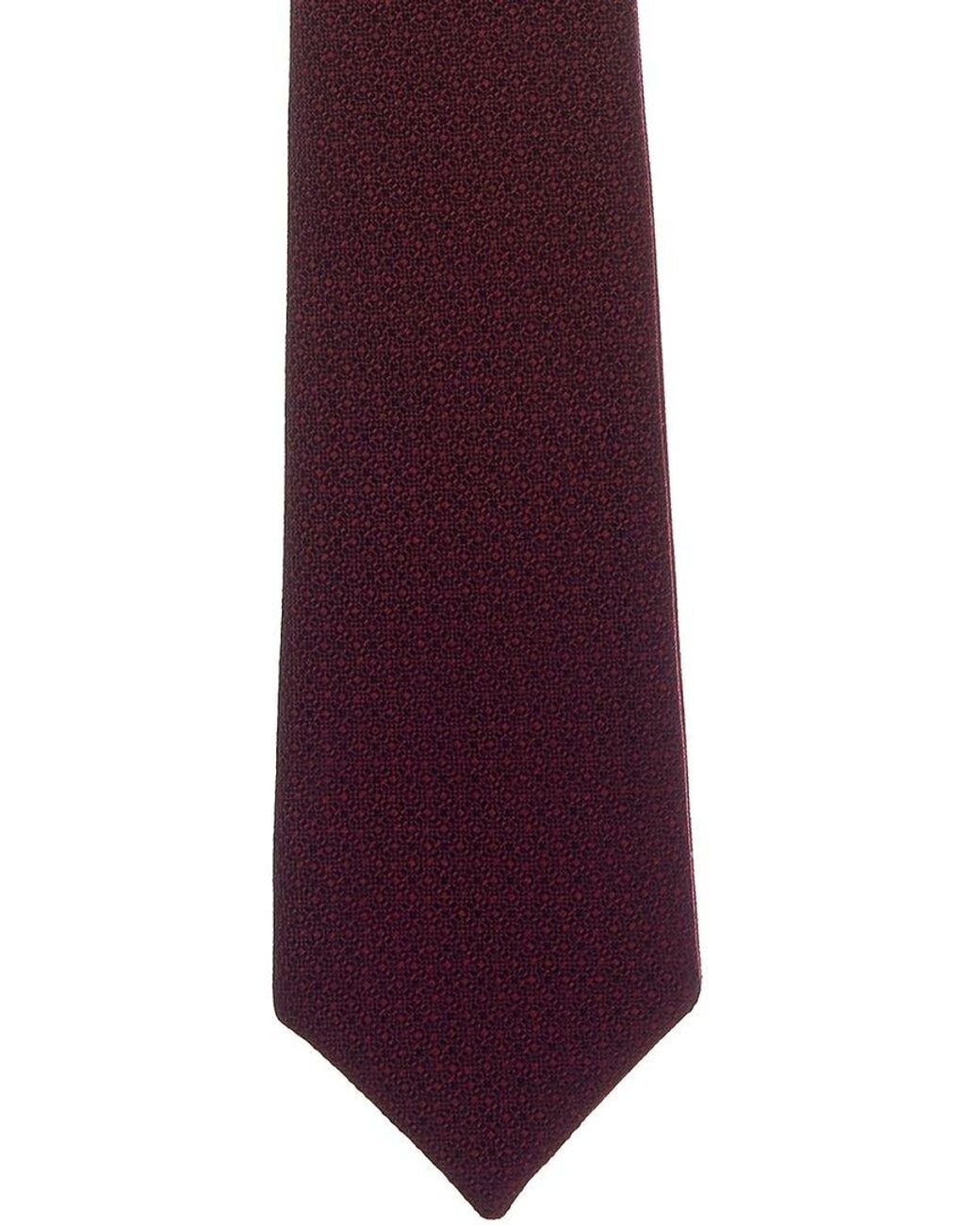 Canali Purple Burgundy Flags Reversible Silk Tie for men