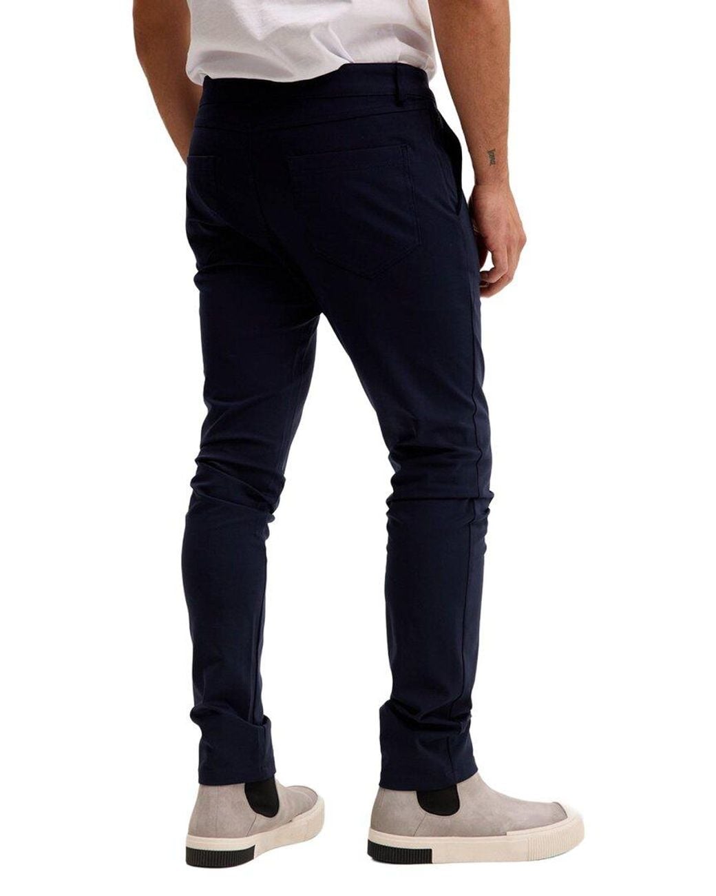 Ron Tomson Blue Tapered Casual Wear Pant for men