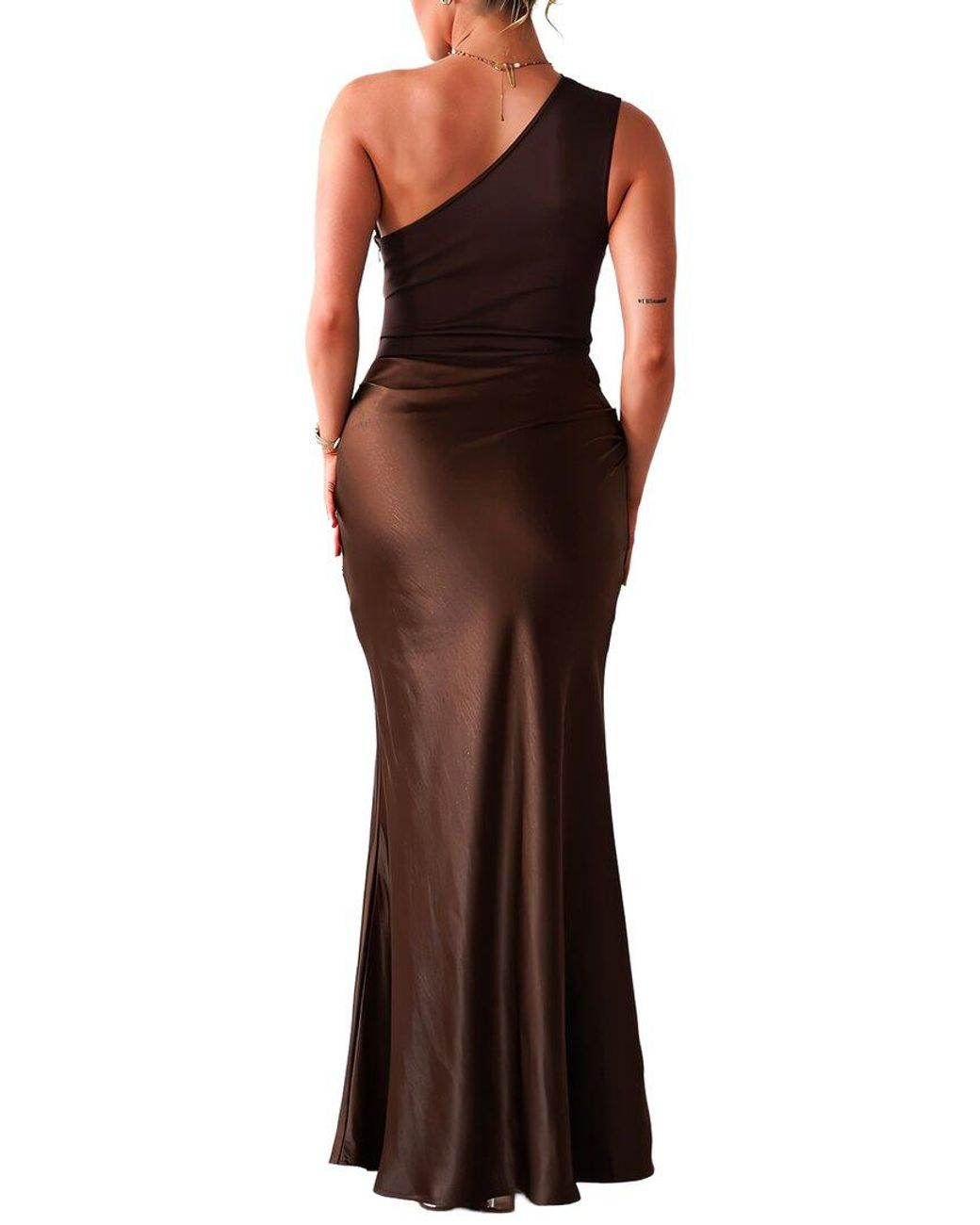 CAMILA BLANCO Brown Maxi Dress