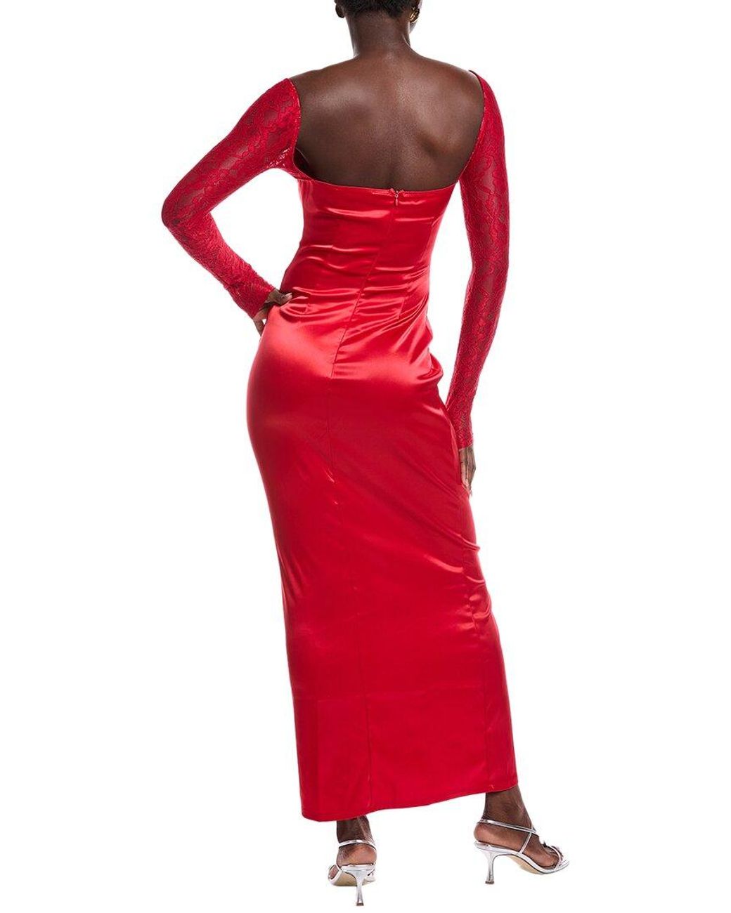 JLuxe Red Corset Maxi Dress
