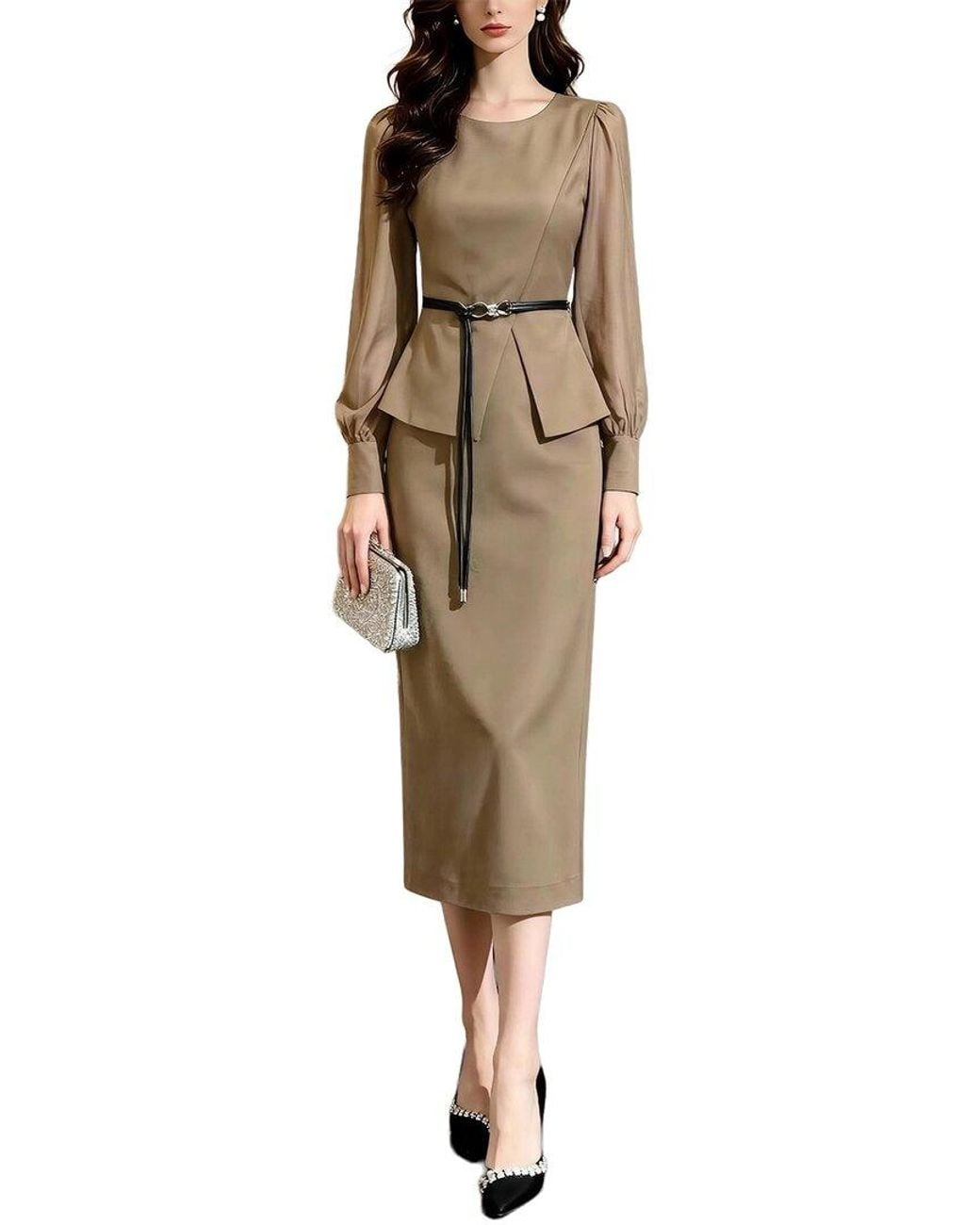 BRC By BURRYCO Natural Midi Dress