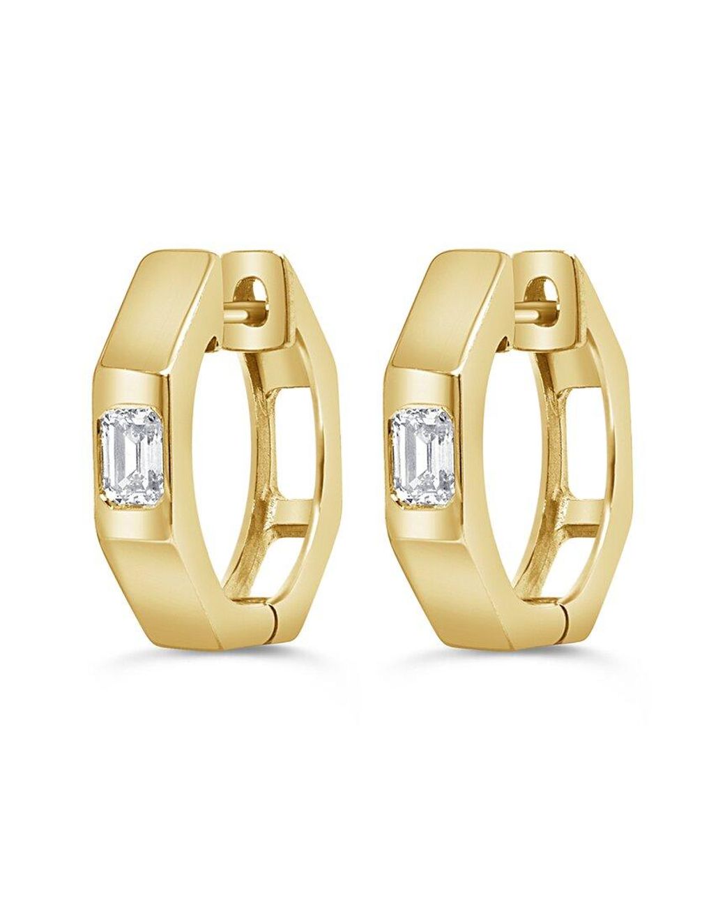 Sabrina Designs Metallic 14K 0.31 Ct. Tw. Diamond Hoop Earrings