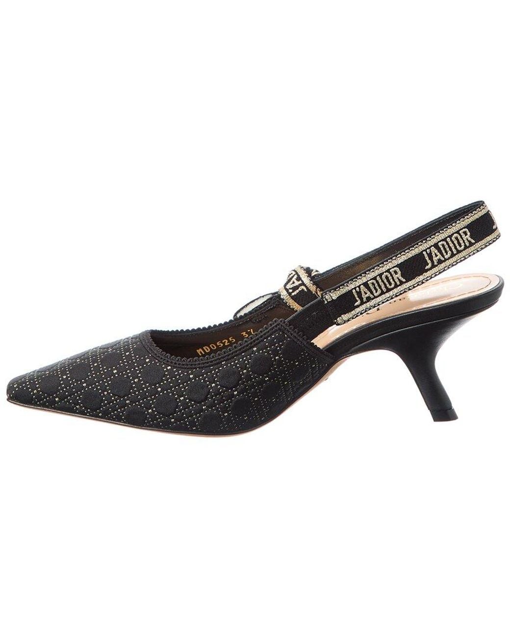 Dior Black J'A Canvas Slingback Pump