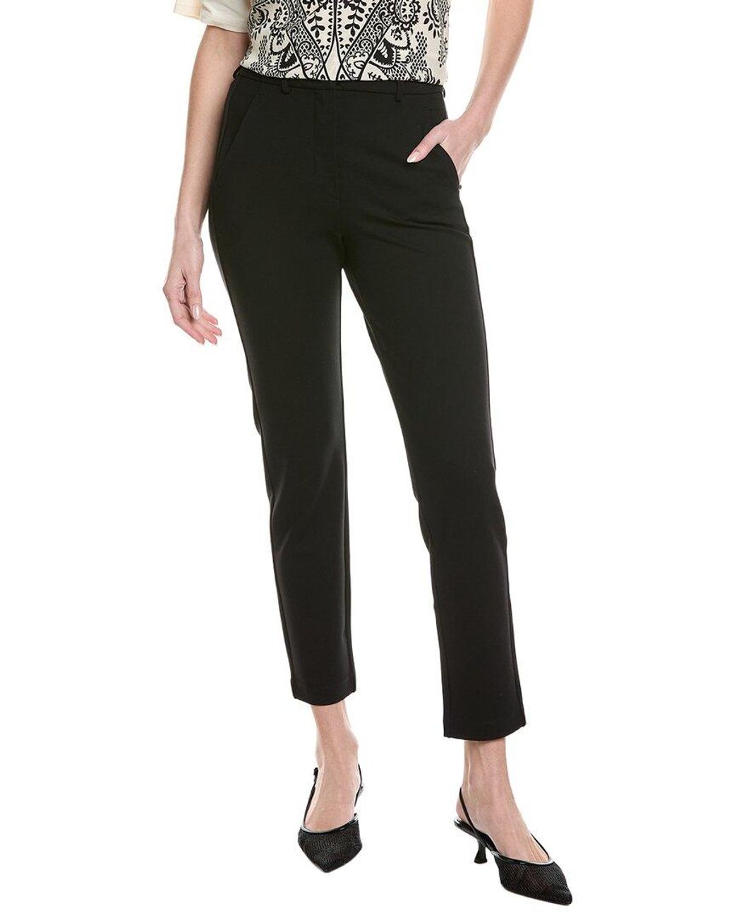 Max Mara Black Effetto Solid Pant