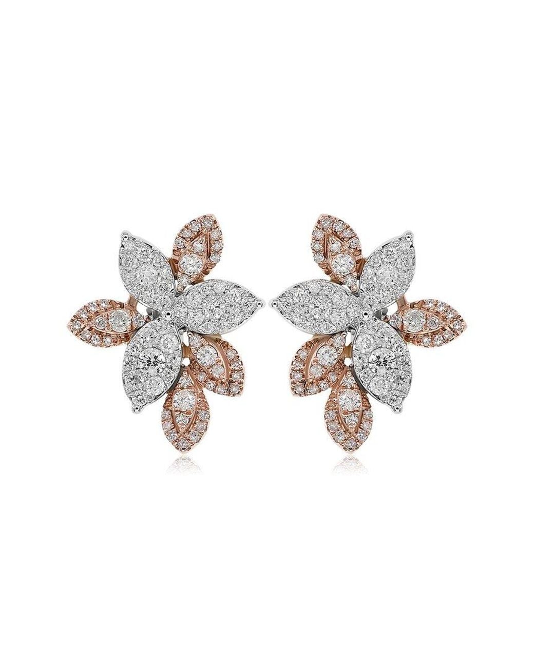 Diana M White Fine Jewelry 18k 1.51 Ct. Tw. Diamond Earrings